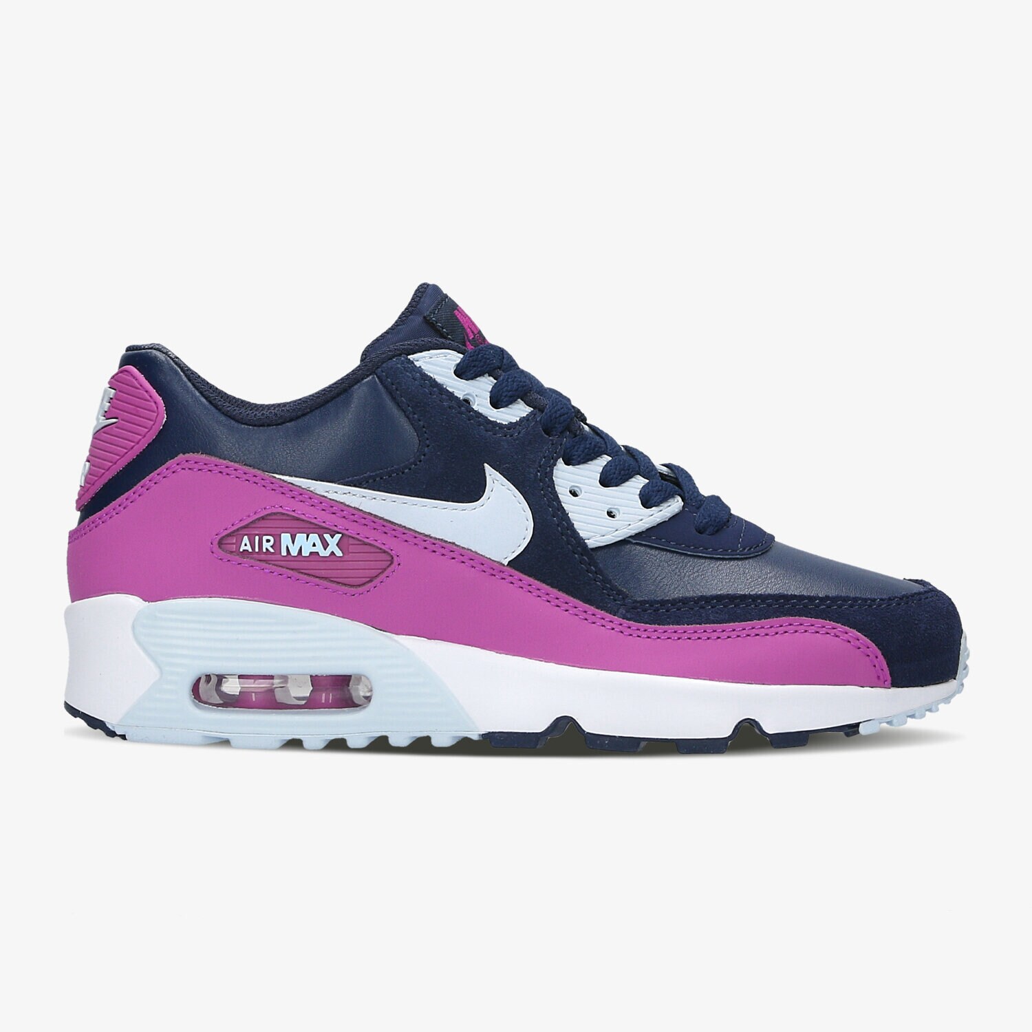 NIKE AIR MAX 90 LEATHER (GS)  833376402 TMAVOMODRÁ