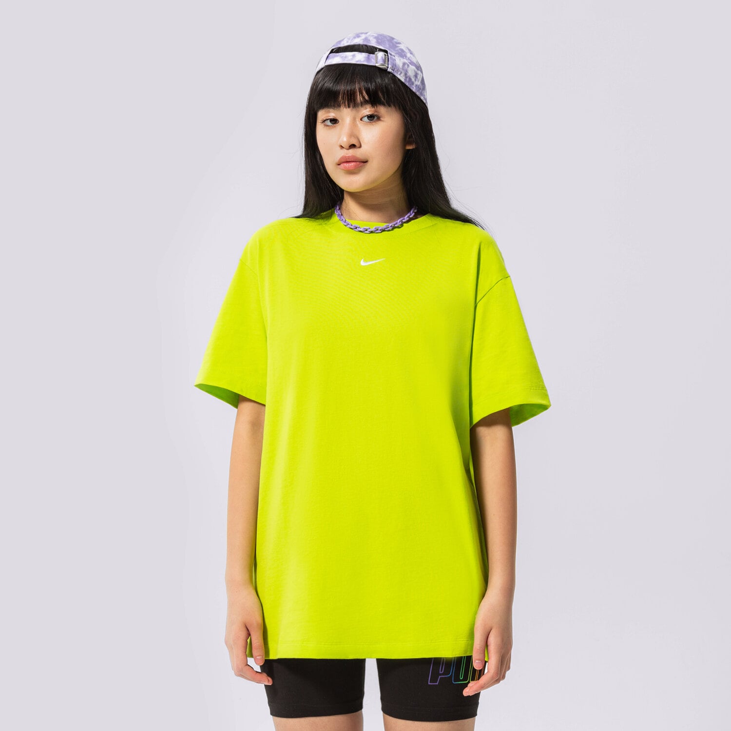 dámské tričko NIKE TRIČKO SPORTSWEAR ESSENTIAL OVERSIZED DN5697-321 neonově žlutá