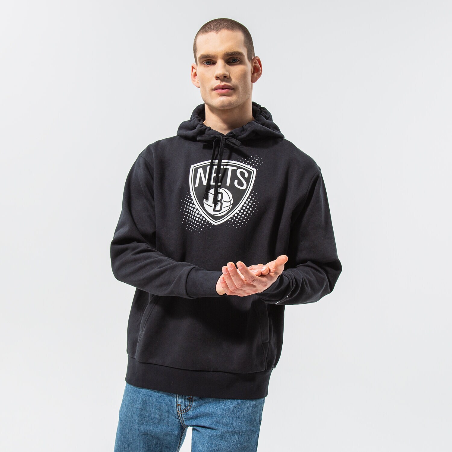 pánská mikina NIKE MIKINA S KAPUCÍ BKN M NK FLC PO ESSNTL FTPK NBA DH9289-010 ČERNÁ