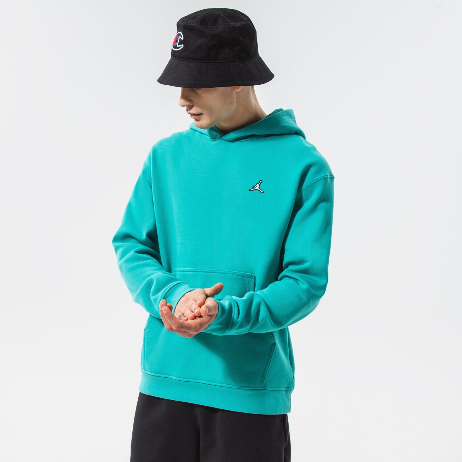 pánská mikina JORDAN MIKINA S KAPUCÍ M J ESS FLC PO HOODIE DA9818-392 MODRÁ