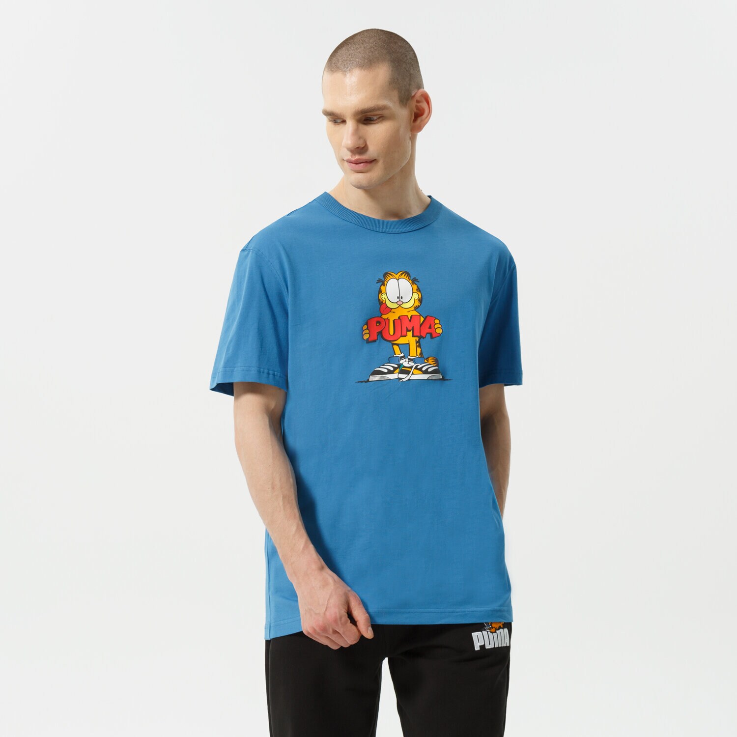 pánské tričko PUMA TRIČKO PUMA X GARFIELD GRAPHIC TEE 534433 48 MODRÁ