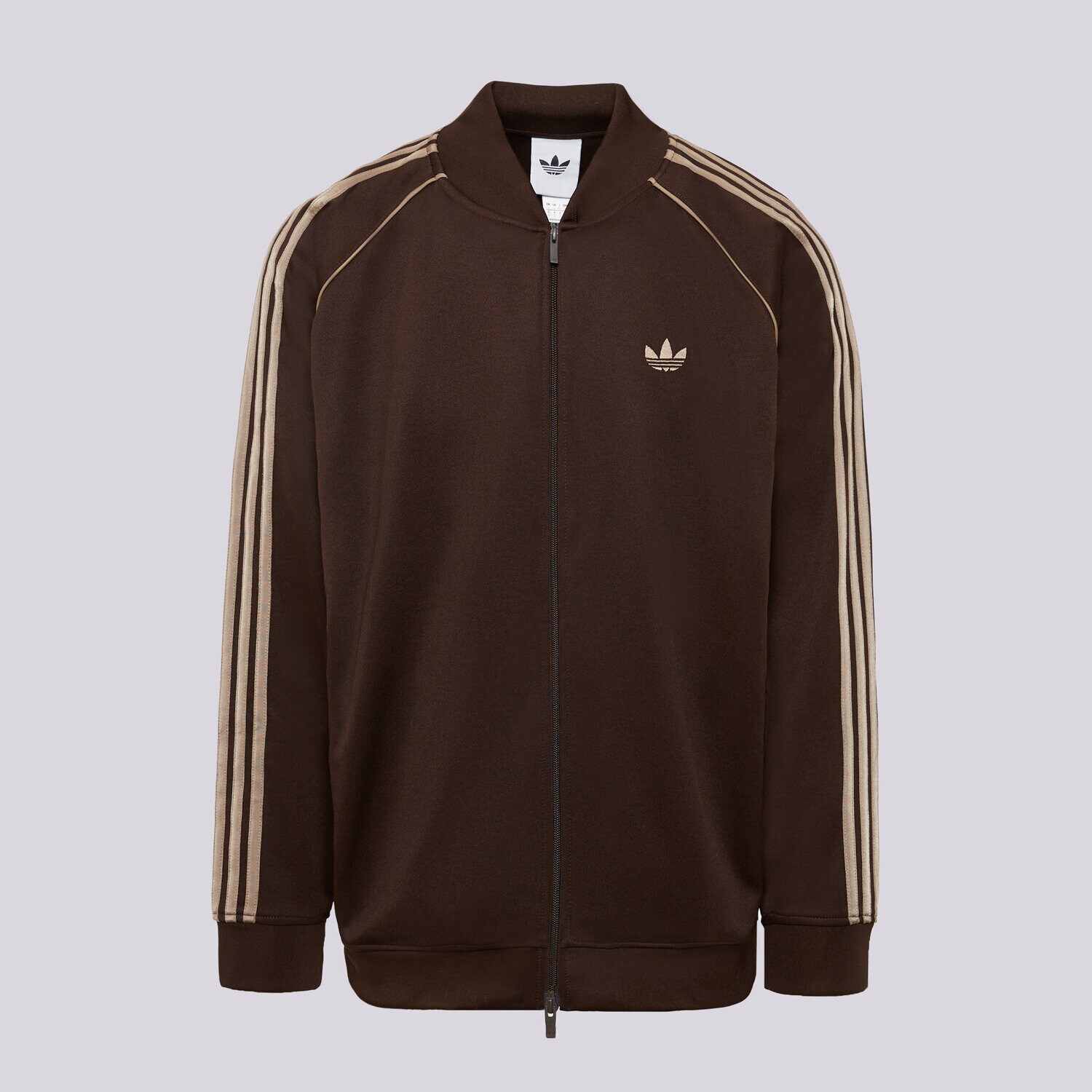 pánská mikina ADIDAS MIKINA ROZEPÍNACÍ SST TT KS4957 HNĚDÁ