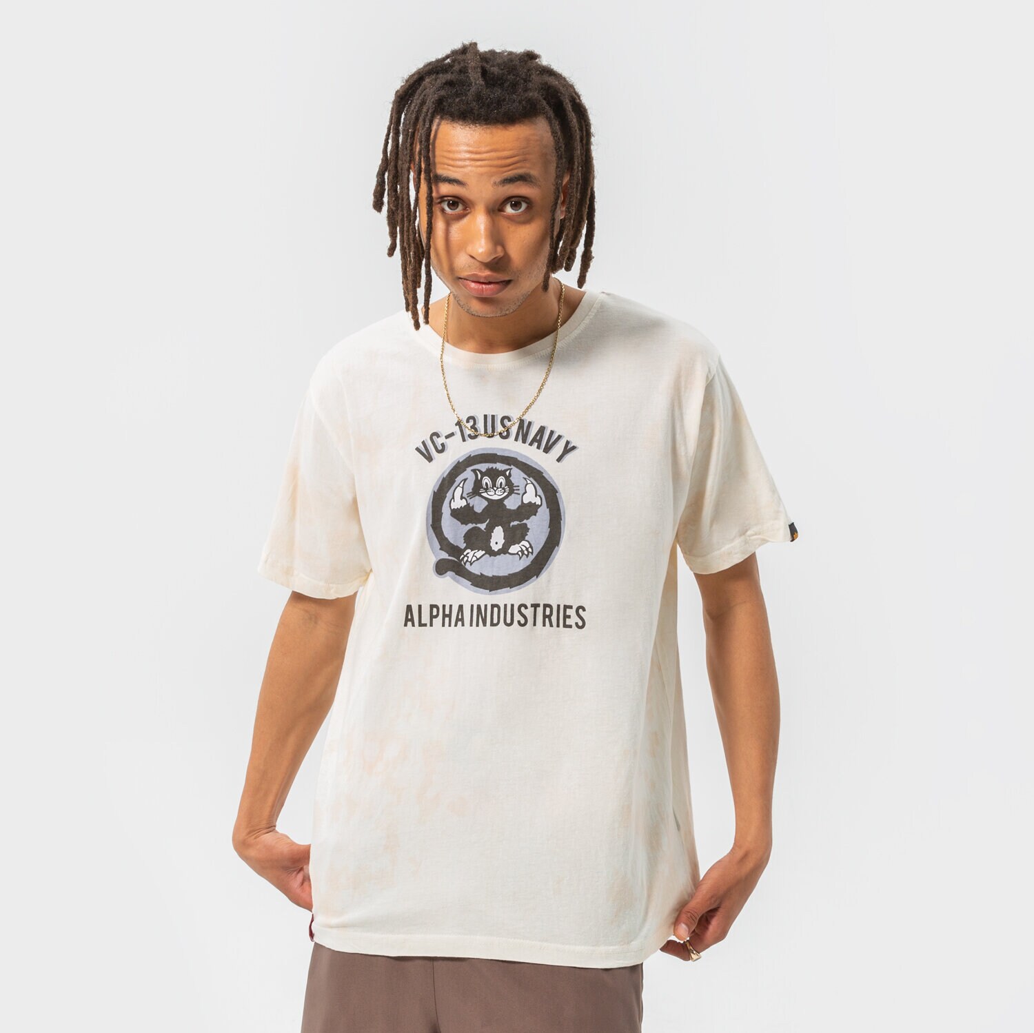 pánské tričko ALPHA INDUSTRIES TRIČKO USN CAT T 106517300 BÍLÁ