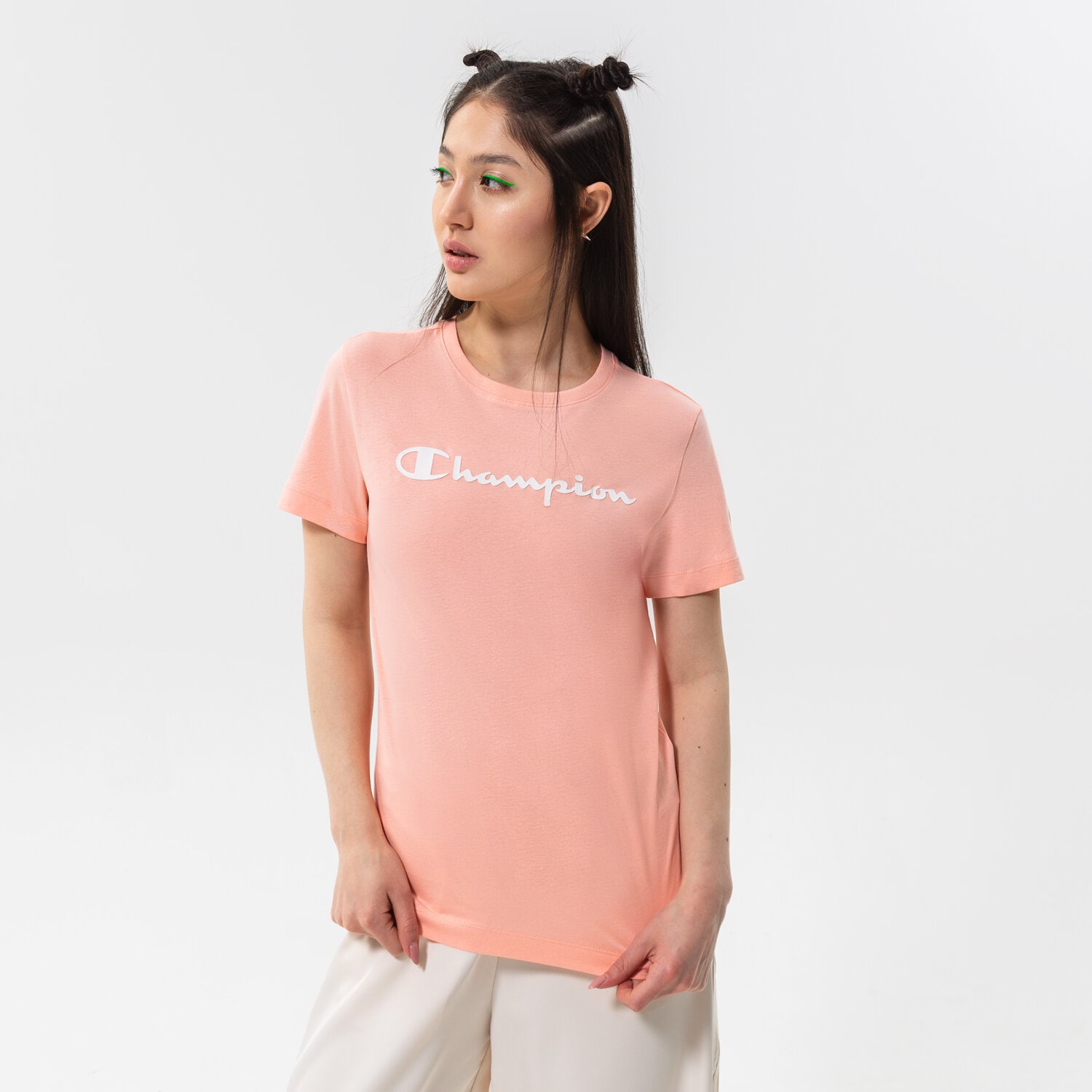 dámské tričko CHAMPION TRIČKO SCRIPT LOGO TRIČKO 114911PS012 RŮŽOVÁ