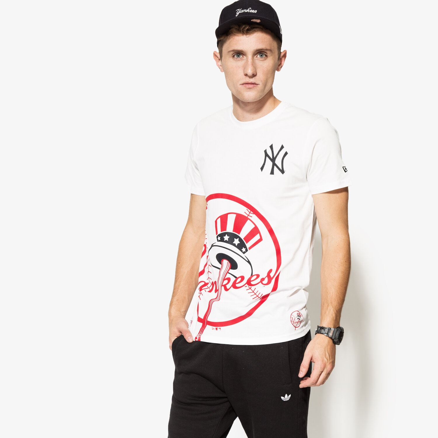 pánské tričko NEW ERA TRIČKO BIG LOGO MLB TEE NY YANKEES 11351555 BÍLÁ