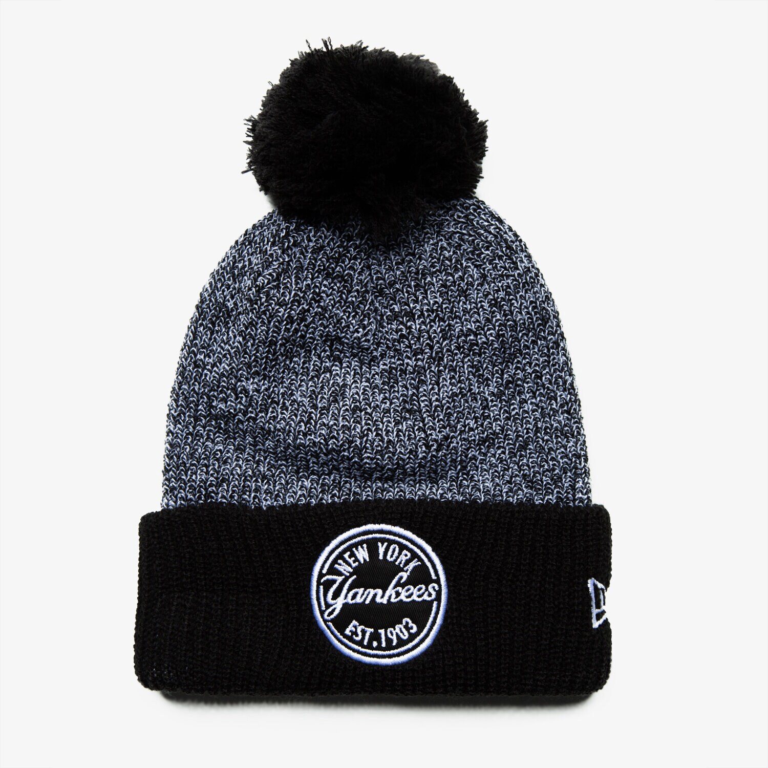 dětská čepice NEW ERA ČEPICE ZIMNÍ PATCH TWIST NY YANKEES BLK/WHT 80337361 ČERNÁ