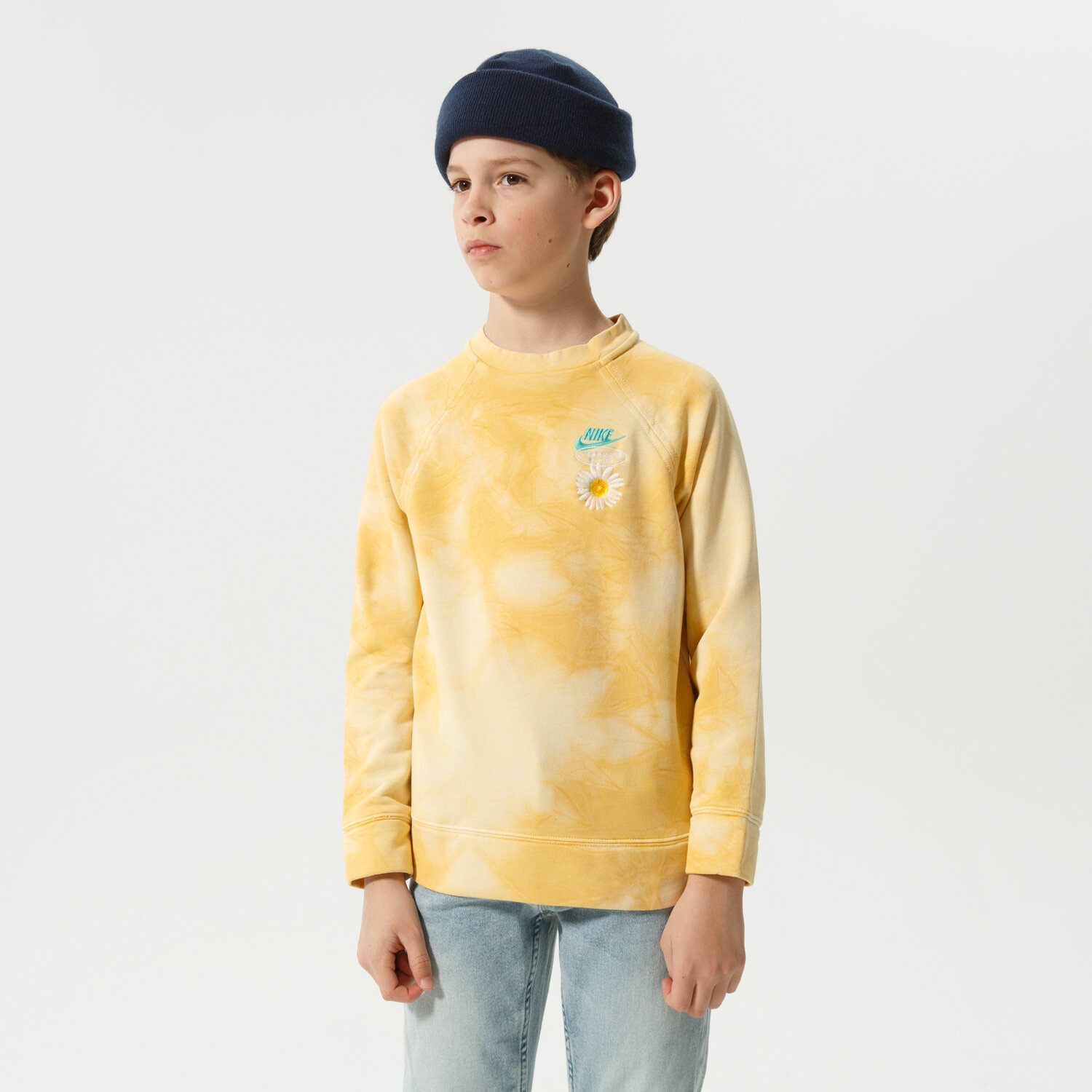 dětská mikina NIKE MIKINA B NSW HBR FT STATEMENT CREW BOY DN3838-777 VÍCEBAREVNÁ