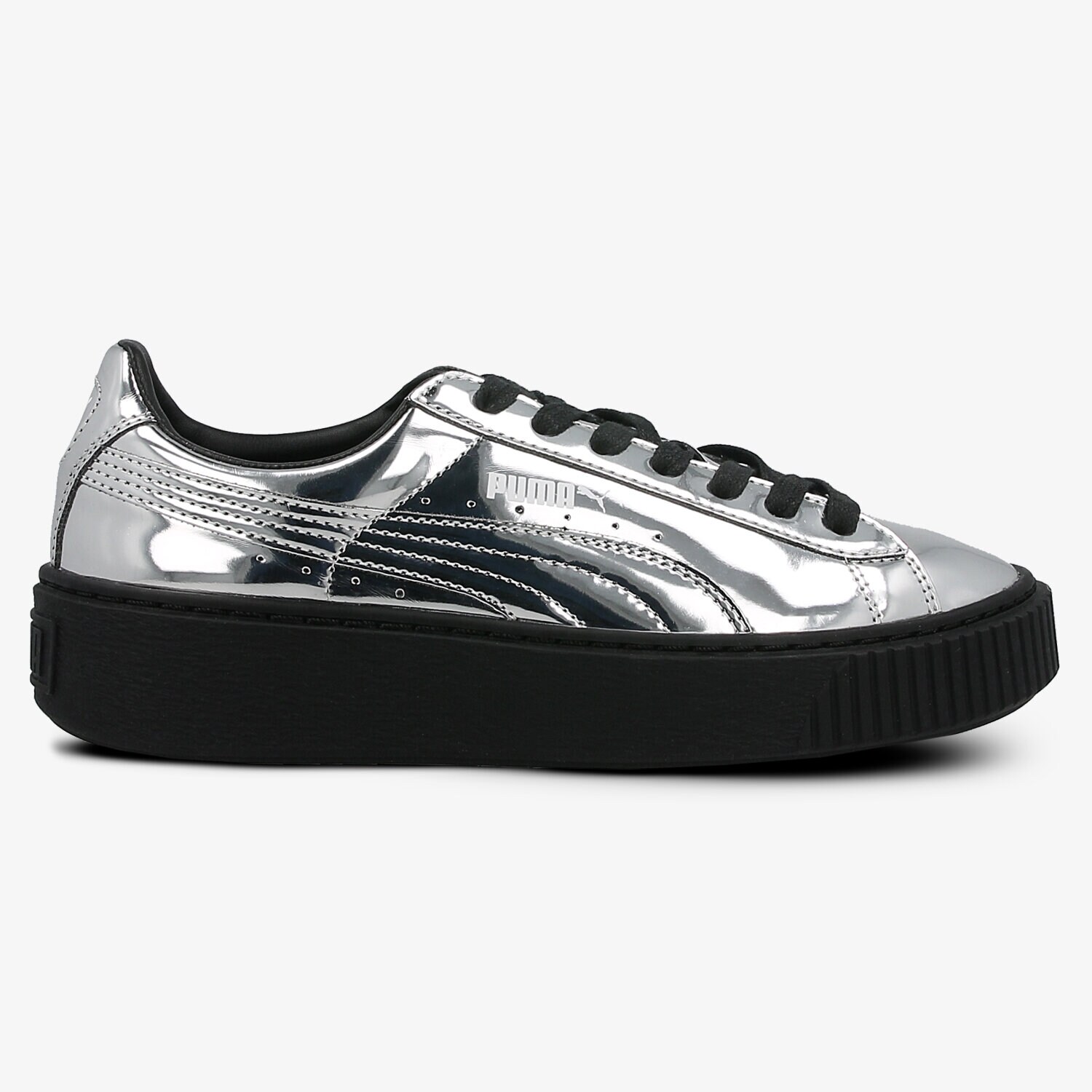 dámské tenisky PUMA BASKET PLATFORM METALLIC 2 36233906 ŠEDÁ