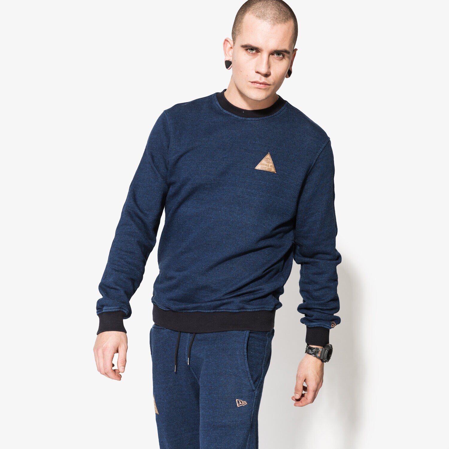 pánská mikina NEW ERA MIKINA CRAFTED CREW NECK NE 11351570 TMAVOMODRÁ