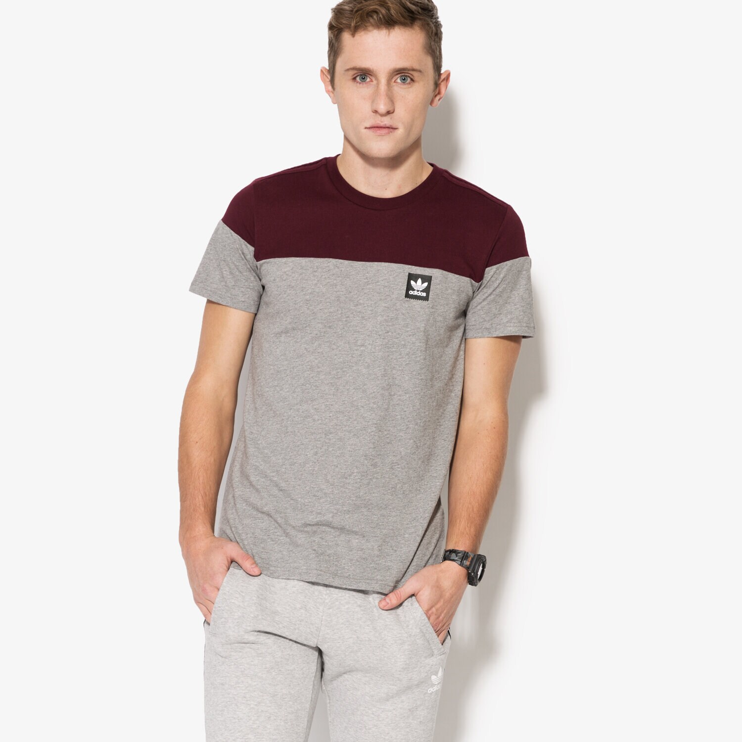 pánské tričko ADIDAS TRIČKO BLKBRD BLK AY8710 ŠEDÁ