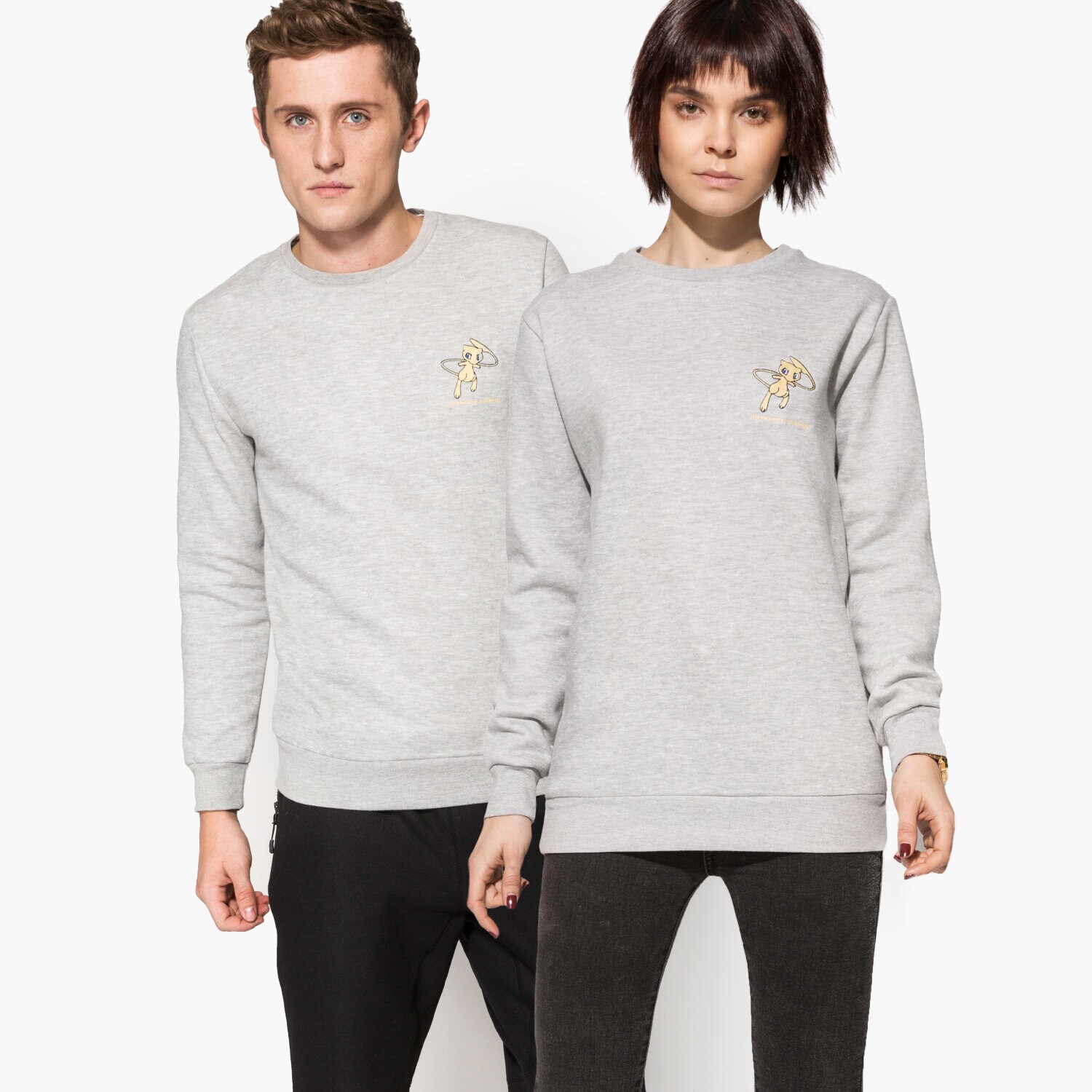 dámská mikina HYPE MIKINA MEW EMBROIDERY HPOK034 ŠEDÁ