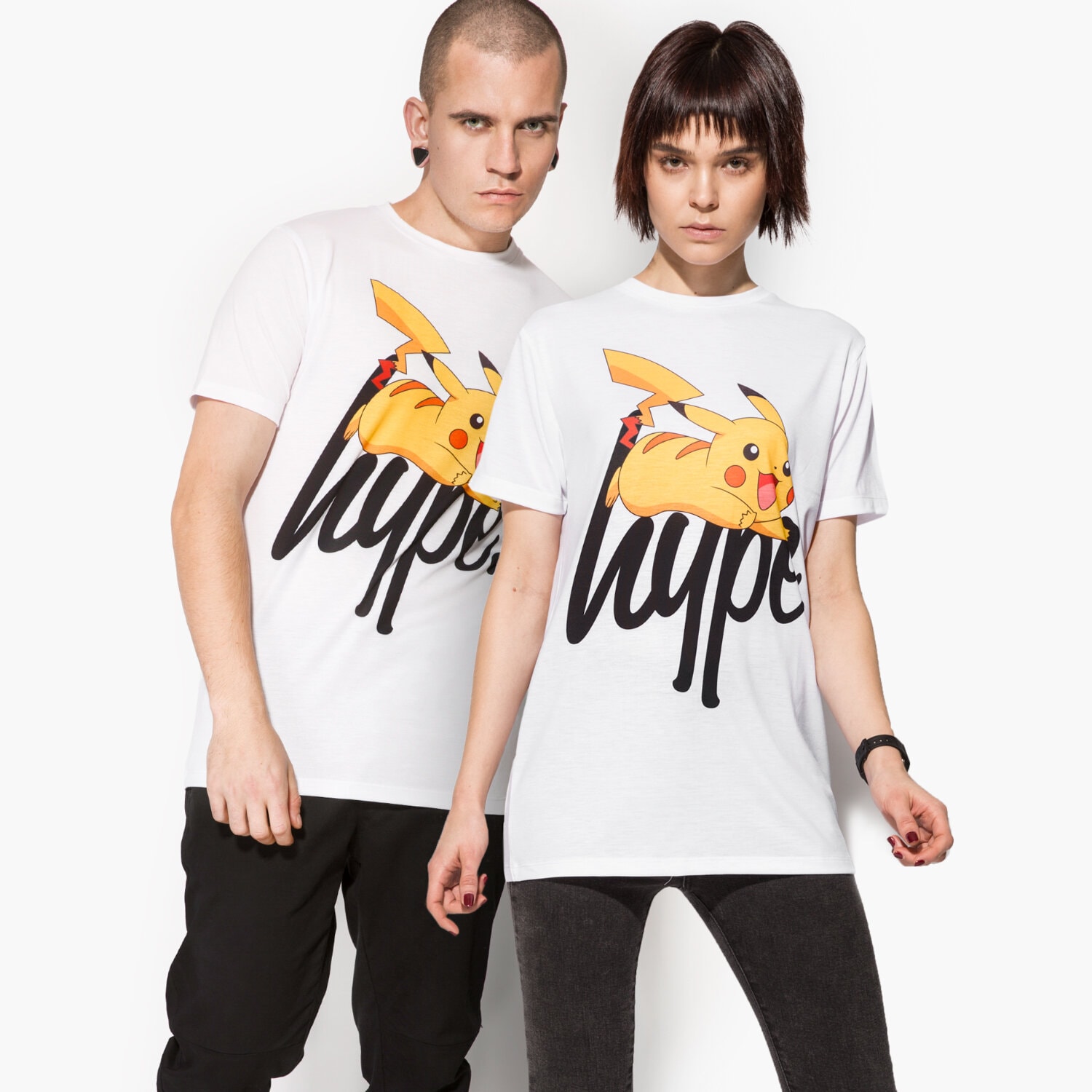 dámské tričko HYPE TRIČKO SS PIKACHU SCRIPT HPOK001 BÍLÁ