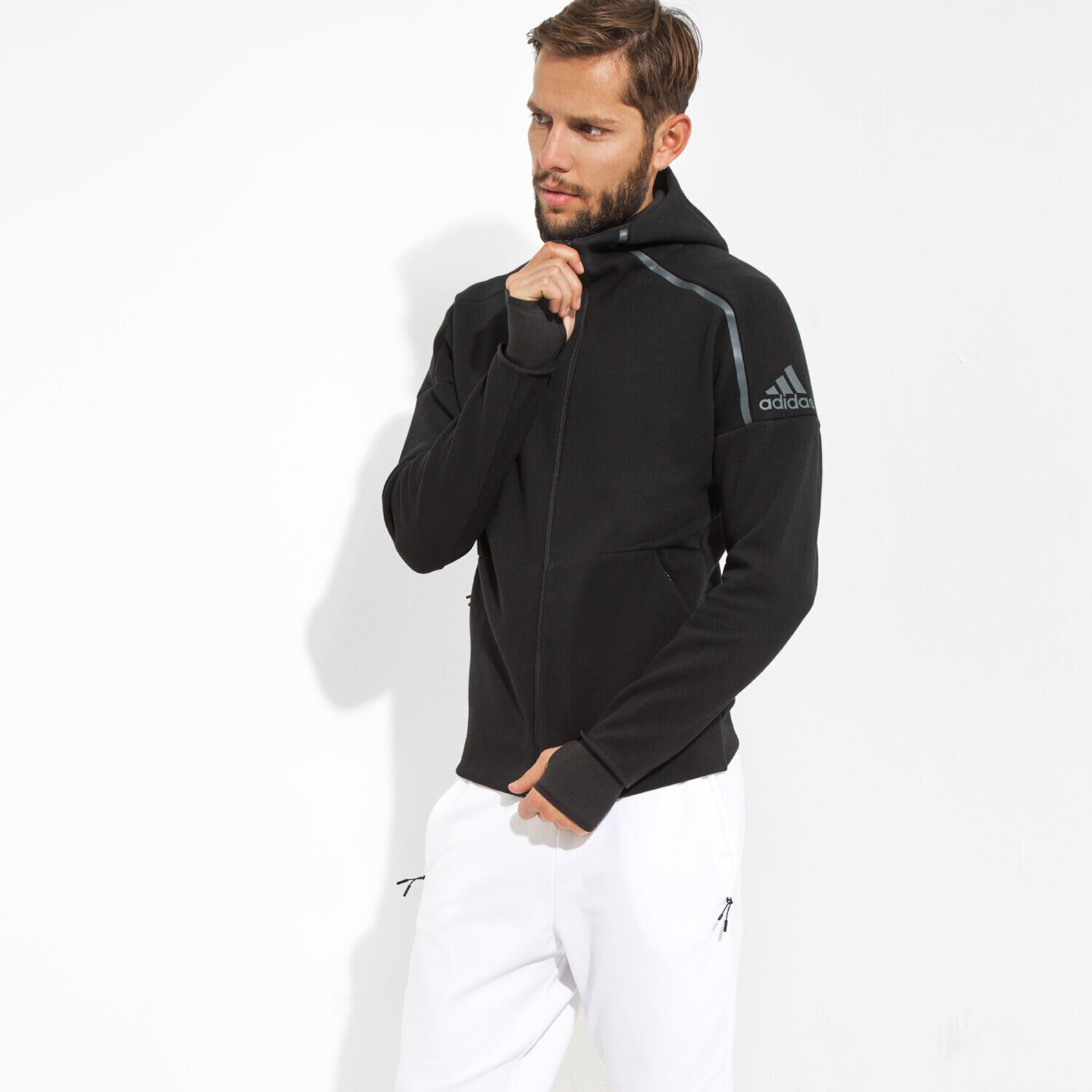 pánská mikina ADIDAS MIKINA ZNE HOODY B48879 ČERNÁ