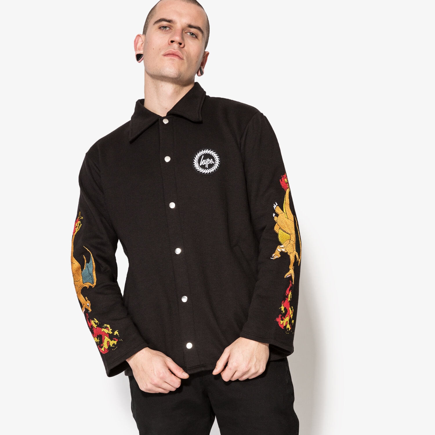 dámská mikina HYPE MIKINA CHARIZARD HPOK060 ČERNÁ