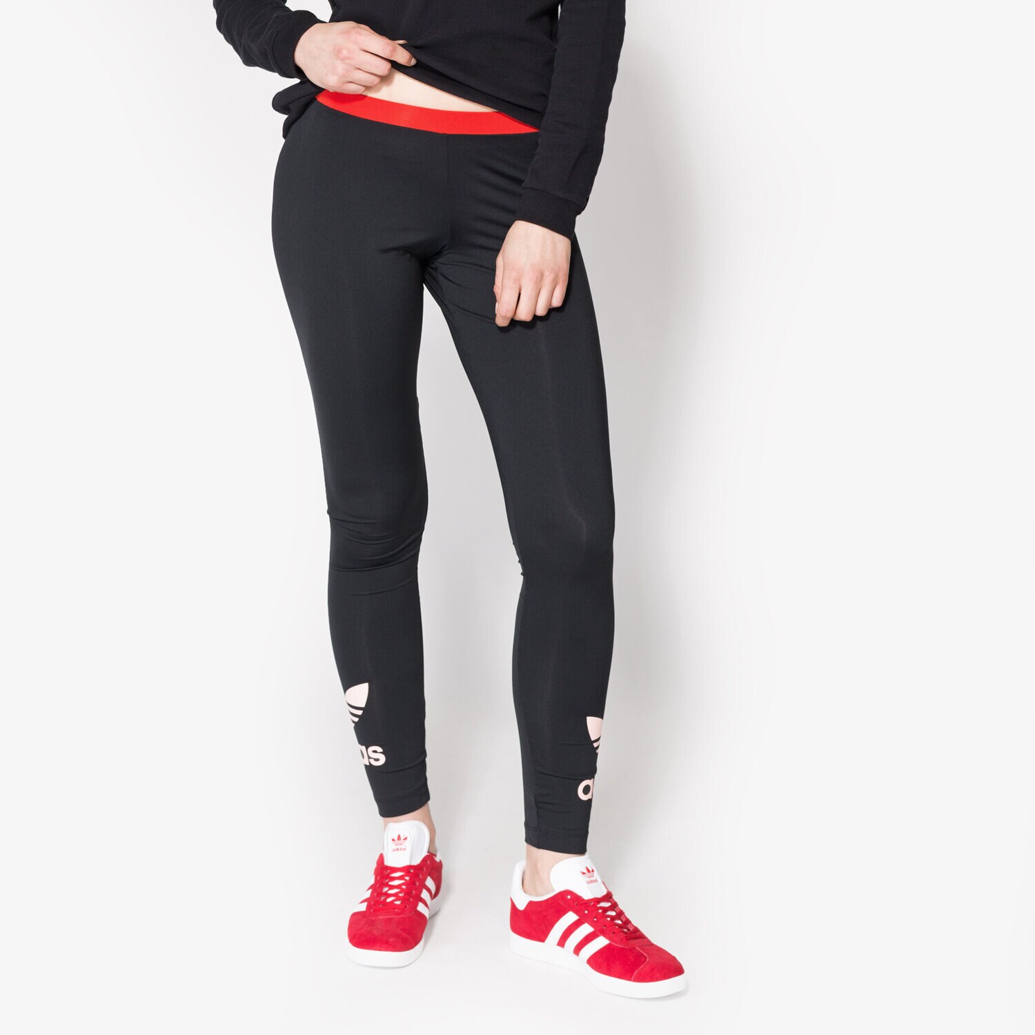 dámské kalhoty ADIDAS LEGGINGS TREFOIL BJ8354 ČERNÁ