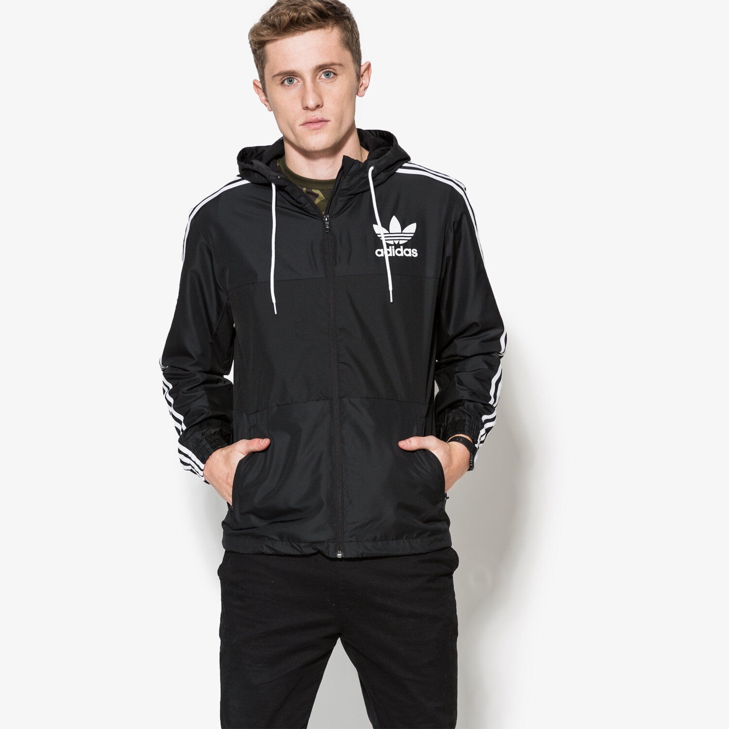 Přechodná bunda pánská (podzimní, jarní) ADIDAS BUNDA CLFN WB AY7747 ČERNÁ
