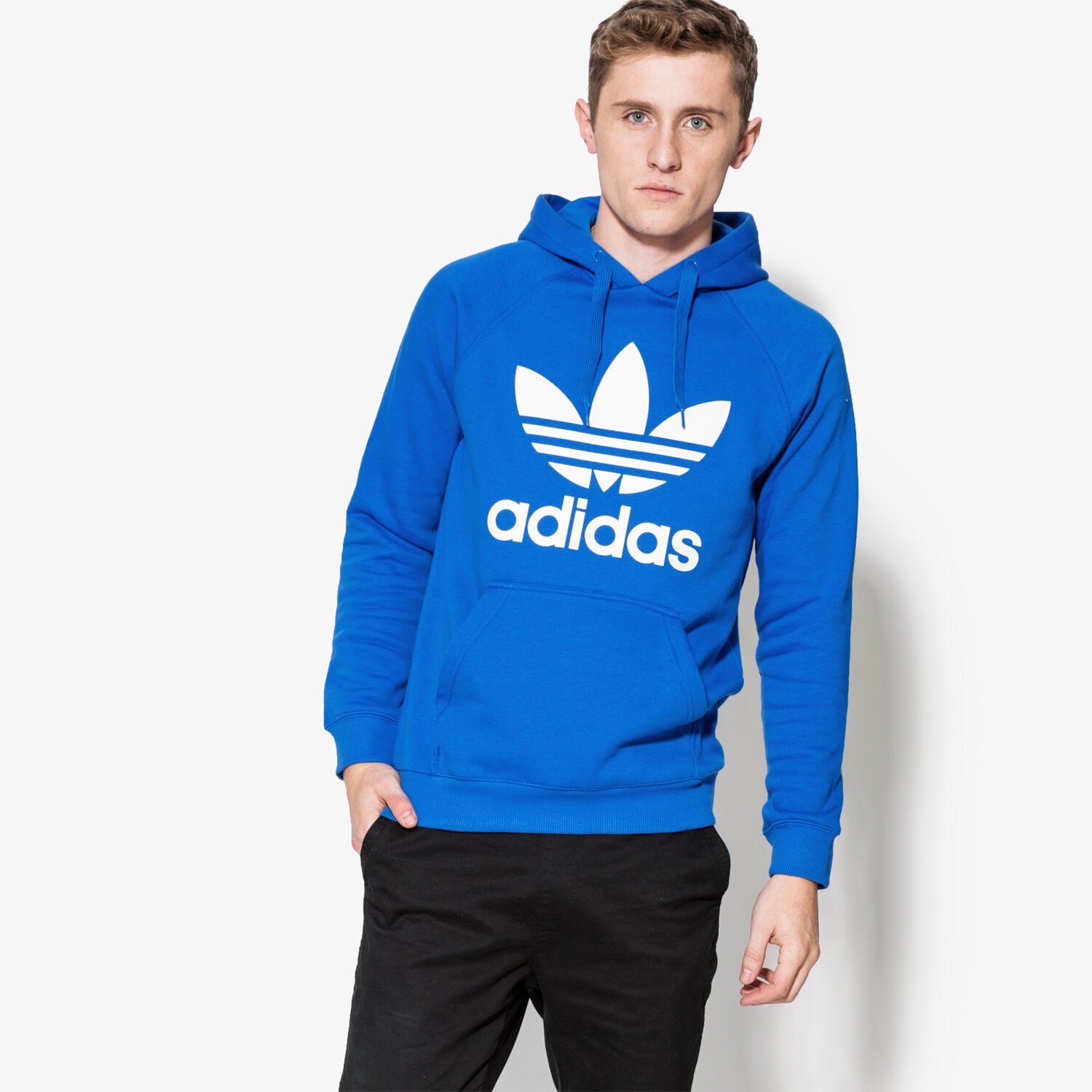 pánská mikina ADIDAS MIKINA ORIG 3FOIL HOOD BK5879 MODRÁ