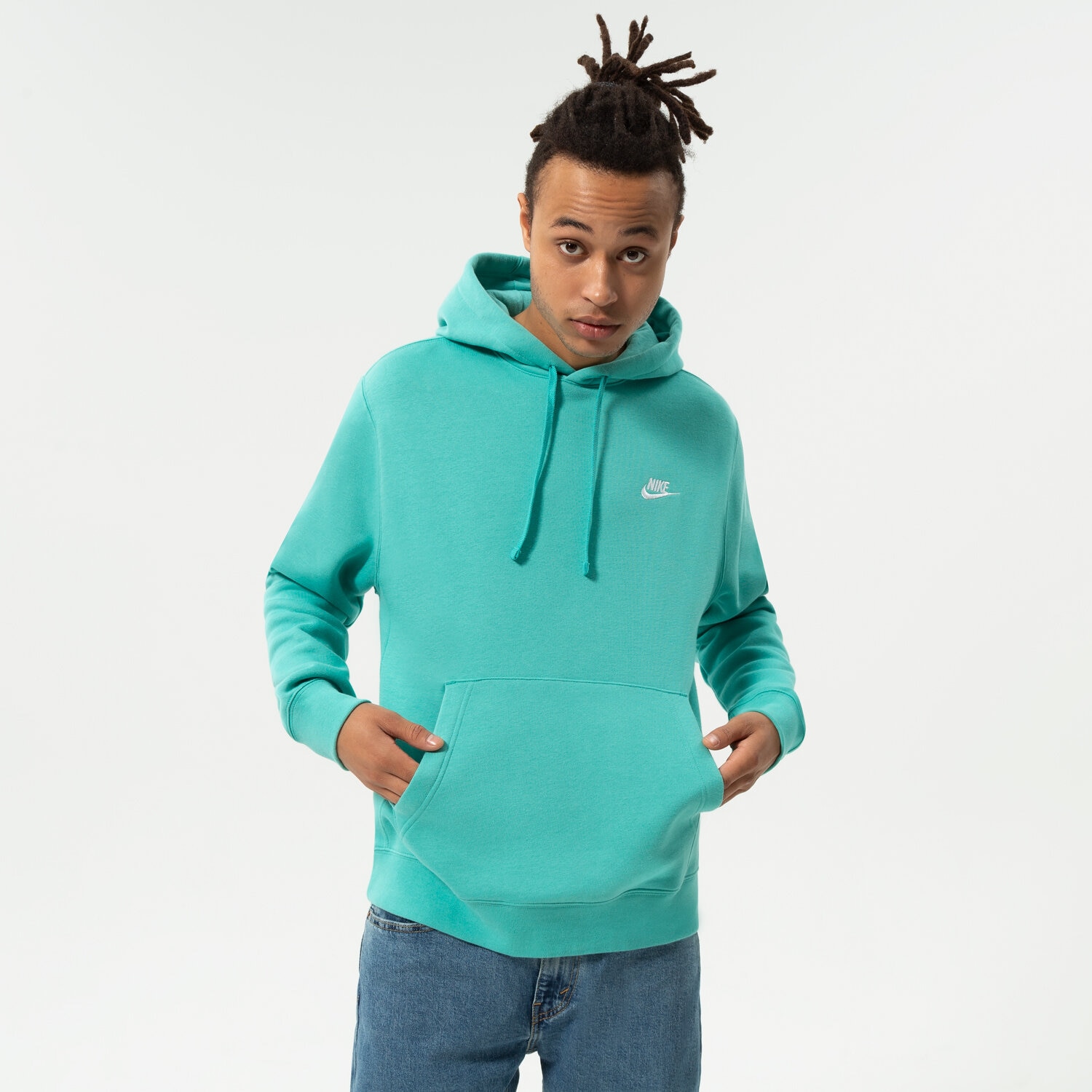 pánská mikina NIKE MIKINA S KAPUCÍ SPORTSWEAR CLUB FLEECE BV2654-392 MODRÁ