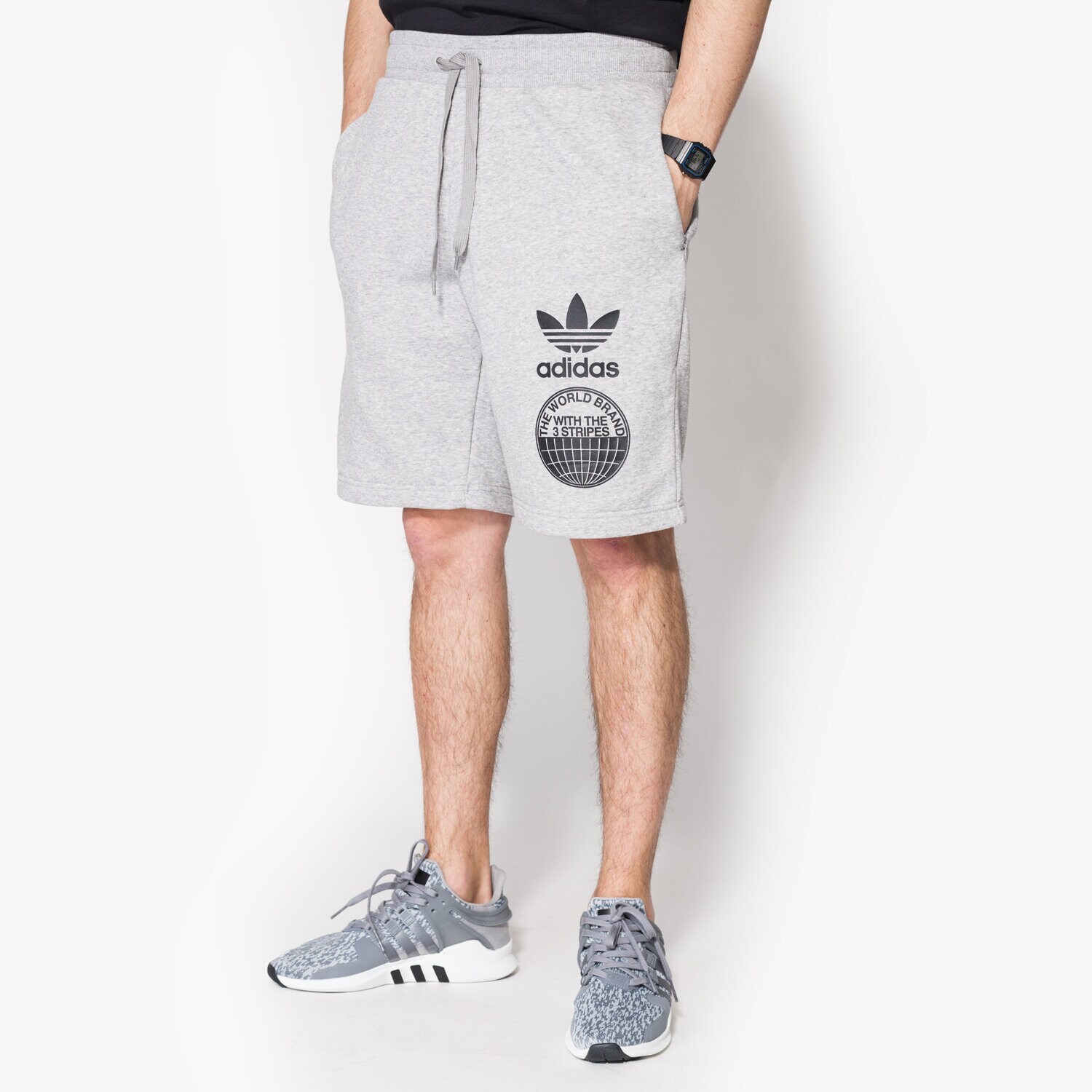 pánské kraťasy ADIDAS ŠORTKY  STREET GRAPH S BP8941 ŠEDÁ