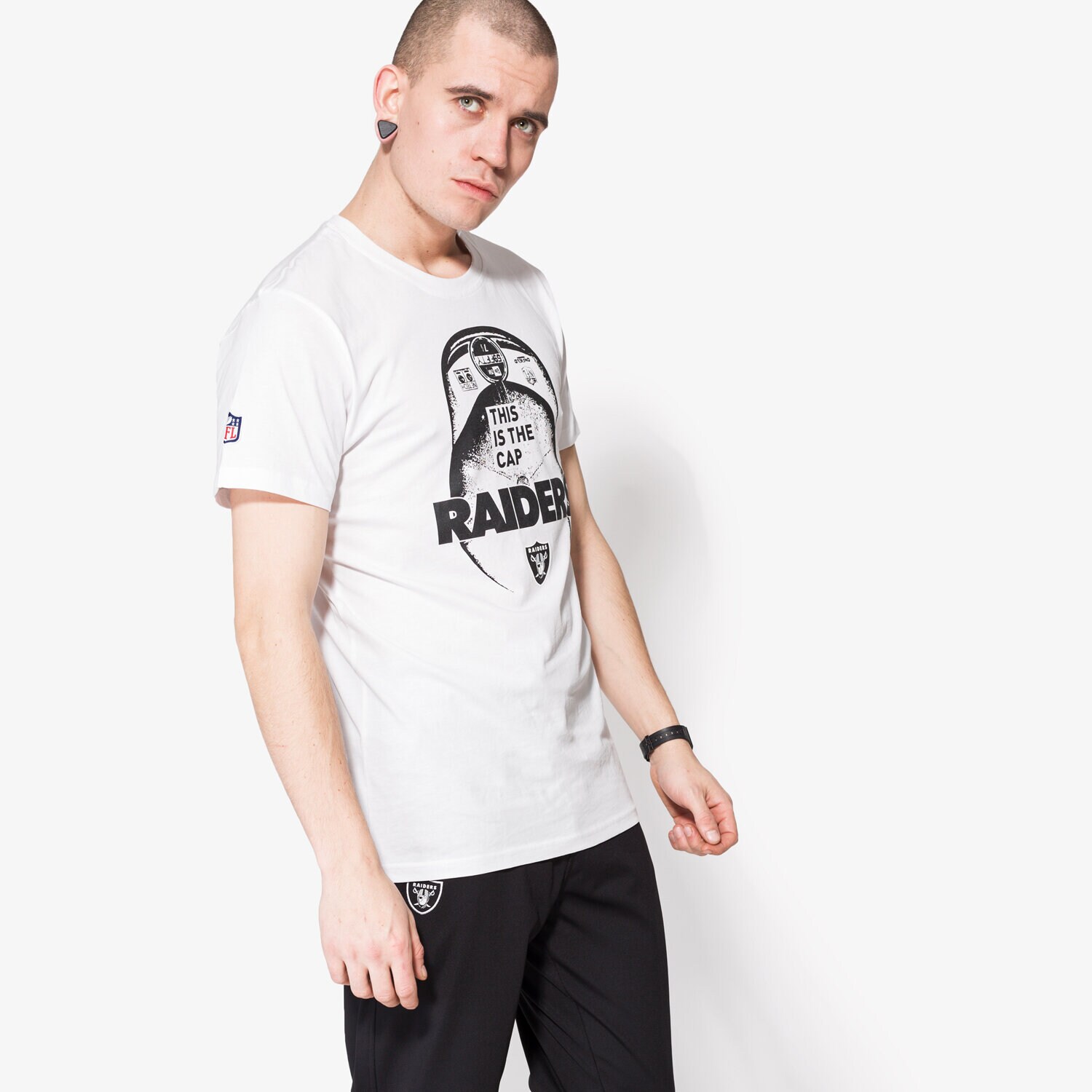 pánské tričko NEW ERA TRIČKO NFL CAP TEE OAK RAIDERS WHT 11372506 BÍLÁ