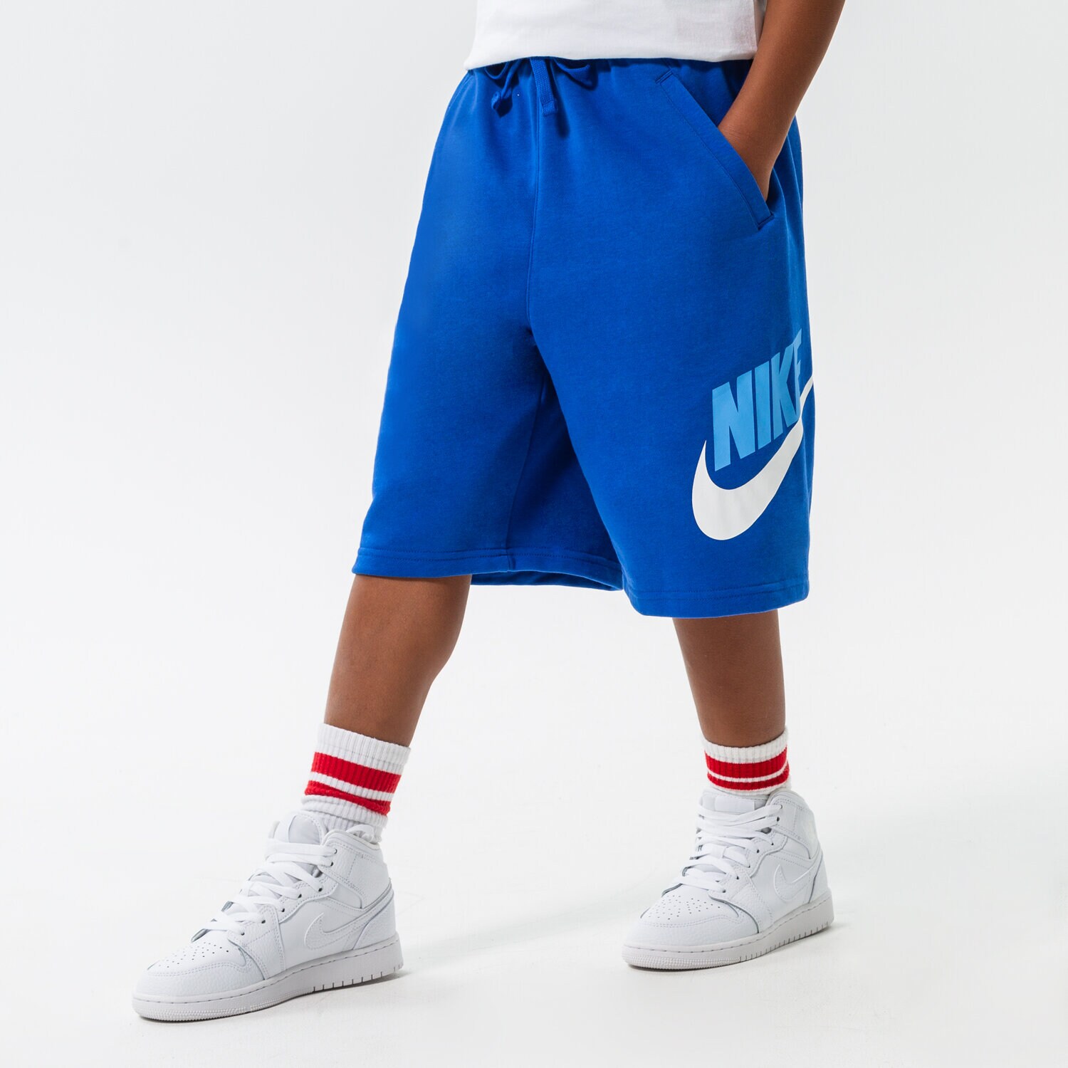 NIKE ŠORTKY  SPORTSWEAR CLUB FLEECE BOY CK0509-481 MODRÁ