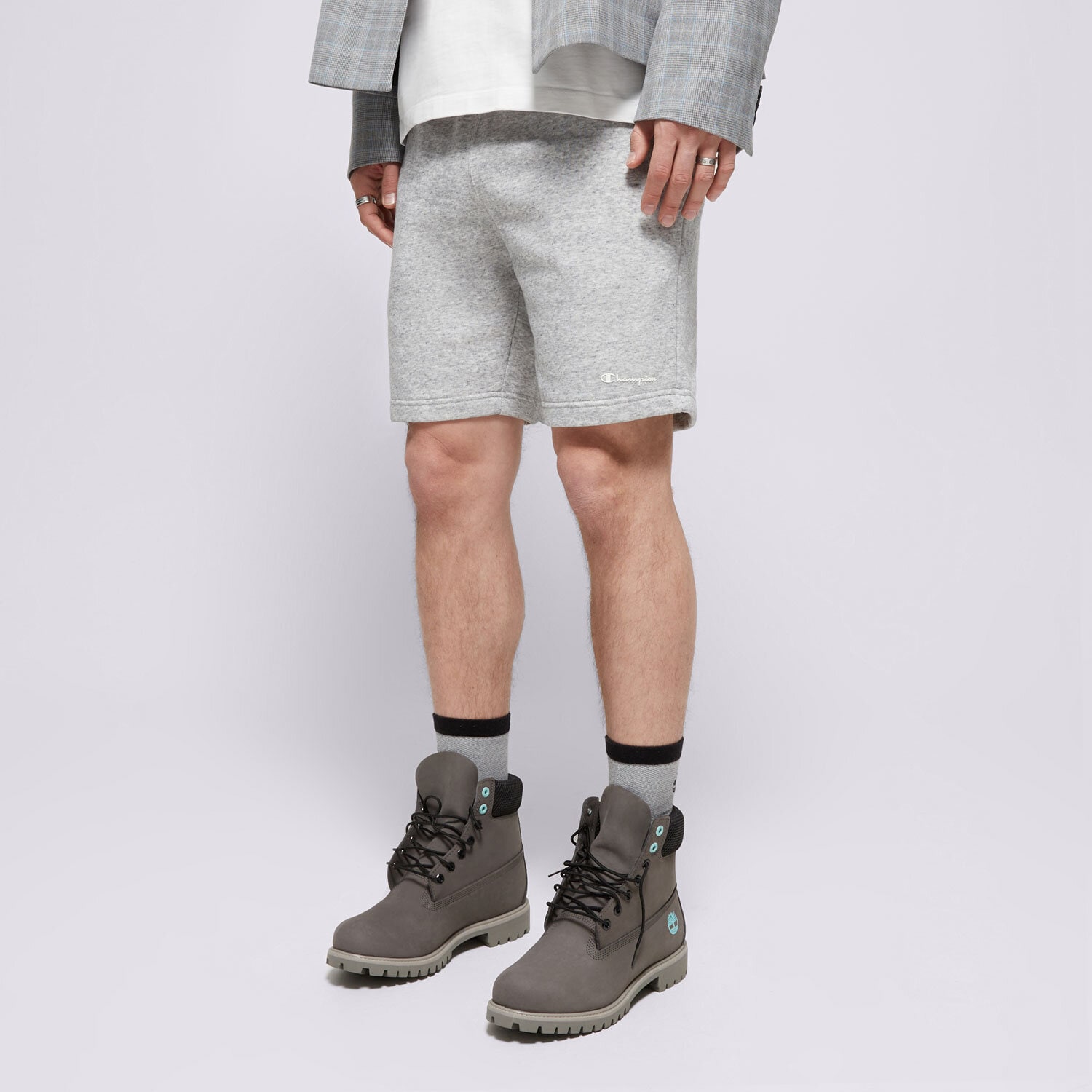 pánské kraťasy CHAMPION ŠORTKY  BERMUDA 217430EM021 ŠEDÁ