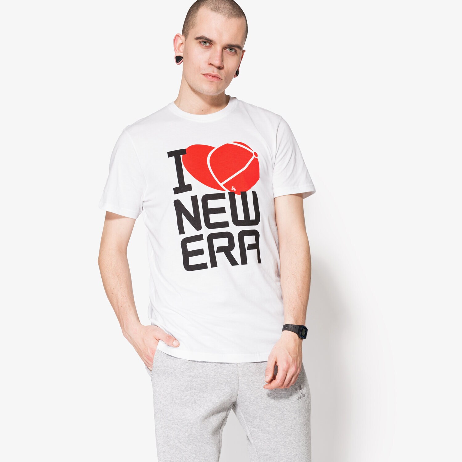 pánské tričko NEW ERA TRIČKO HEART NE WHT 11422870 BÍLÁ