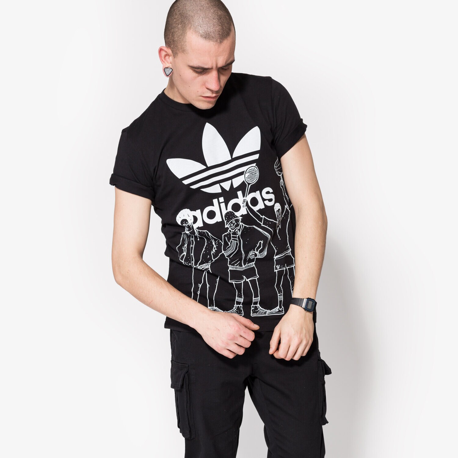 pánské tričko ADIDAS TRIČKO SS TRF GRAPHIC BQ3127 ČERNÁ