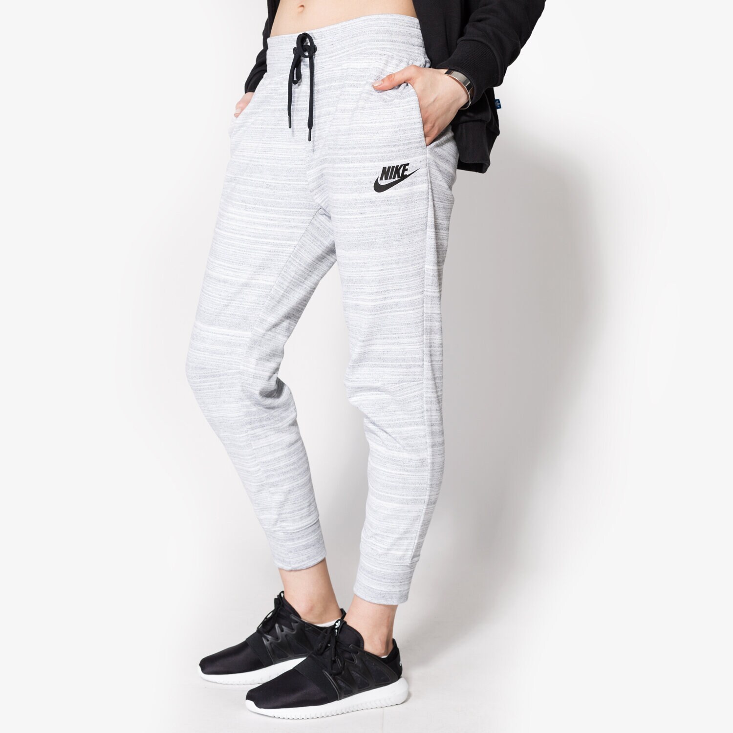 dámské kalhoty NIKE KALHOTY  NSW AV15 PANT KNT 837462100 ŠEDÁ