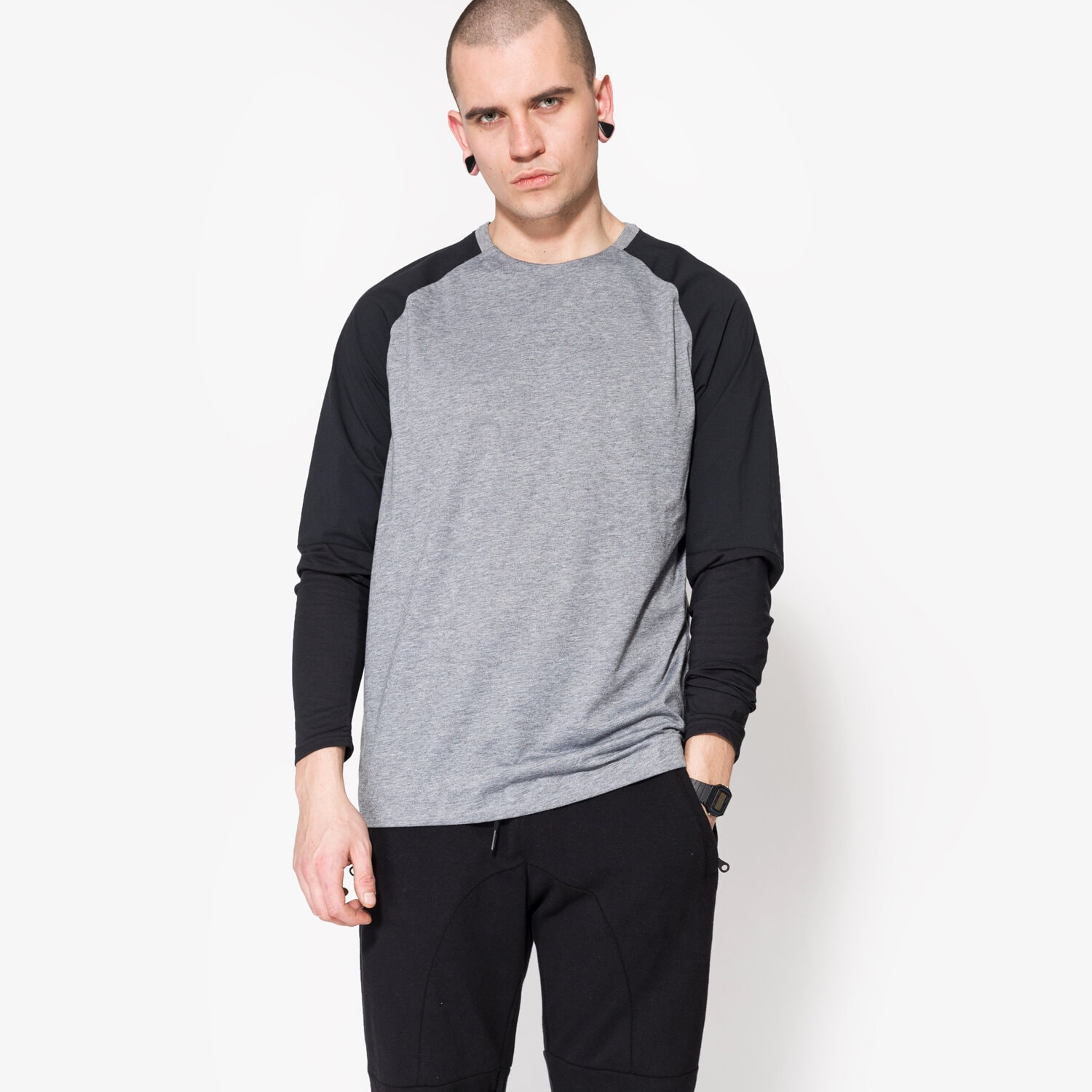 pánské tričko NIKE TRIČKO LS NSW BND TOP LS 832206091 ŠEDÁ