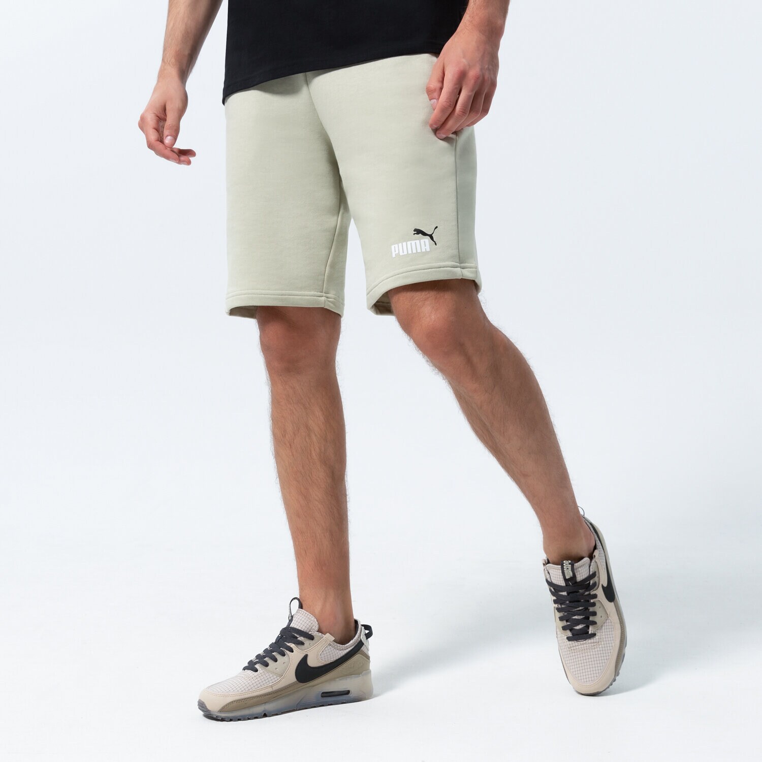 pánské kraťasy PUMA ŠORTKY  ESS+ 2 COL SHORTS 10" 586766 33 BÉŽOVÁ