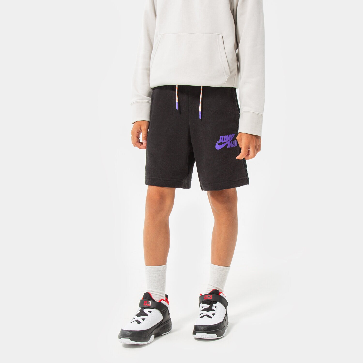 JORDAN ŠORTKY  JUMPMAN X NIKE FT SHORT BOY 95B452-023 ČERNÁ