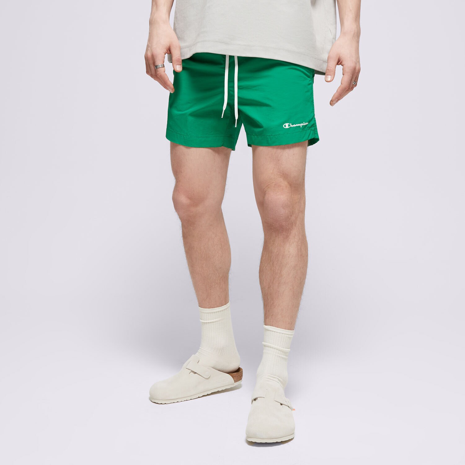 pánské kraťasy CHAMPION ŠORTKY  BEACHSHORT 216069GS017 ZELENÁ