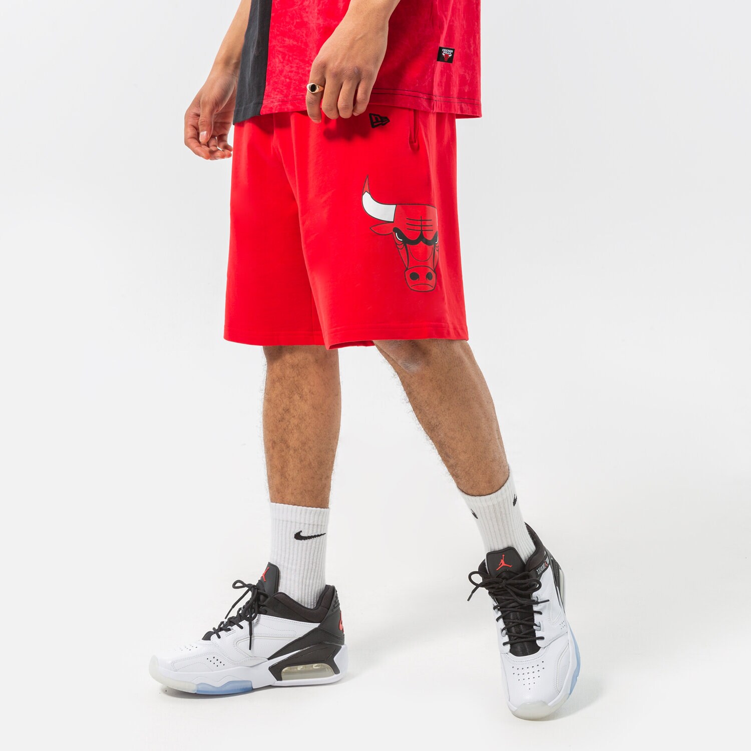 pánské kraťasy NEW ERA ŠORTKY  WASHED LOGO BULLS CHICAGO BULLS FDR 13083852 ČERVENÁ