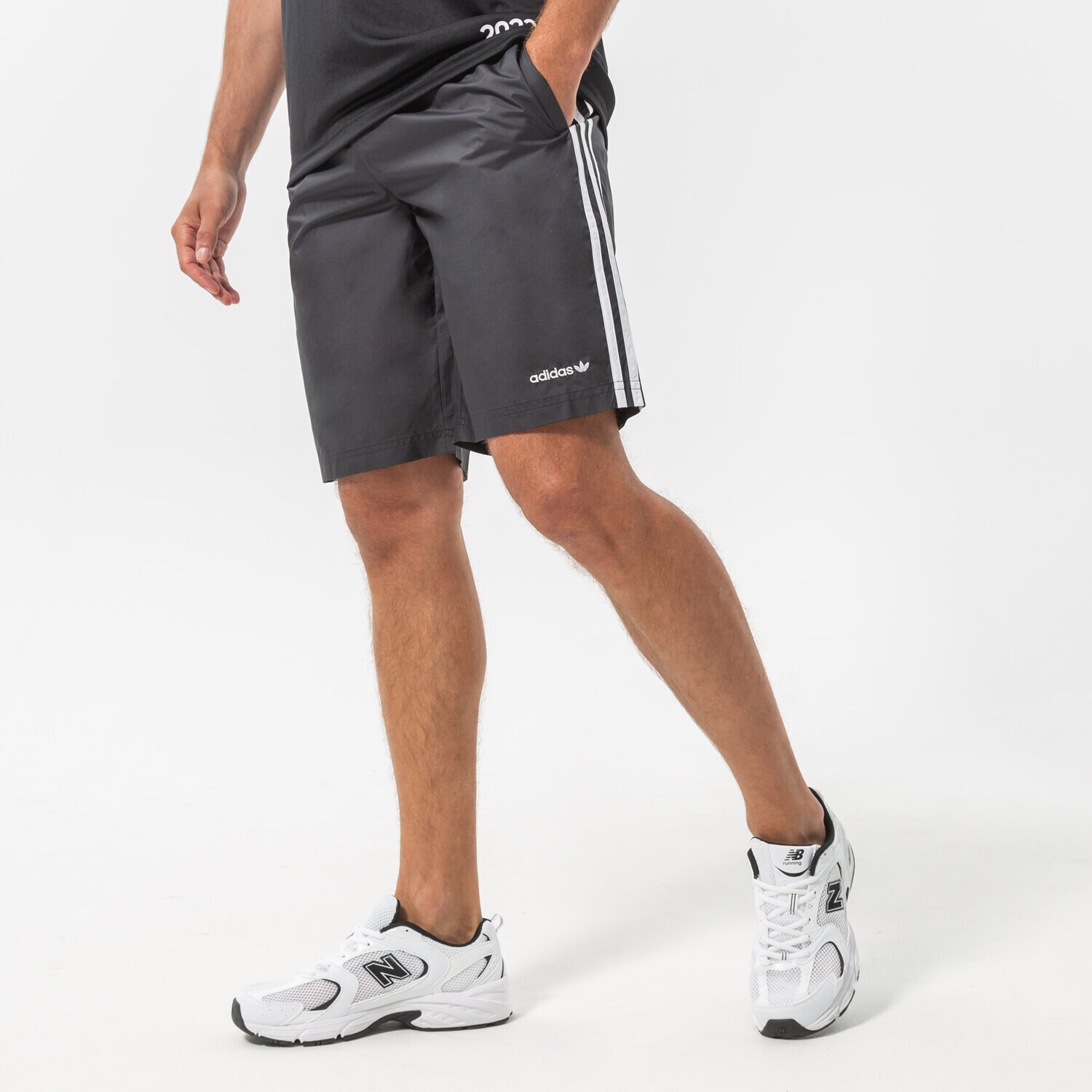 pánské kraťasy ADIDAS ŠORTKY  TRFOIL C S SHRT HC7125 ČERNÁ