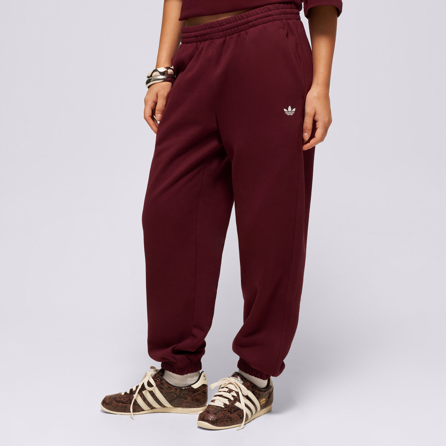 dámské kalhoty ADIDAS KALHOTY  ESS FL JOGGER KT2265 FIALOVÁ