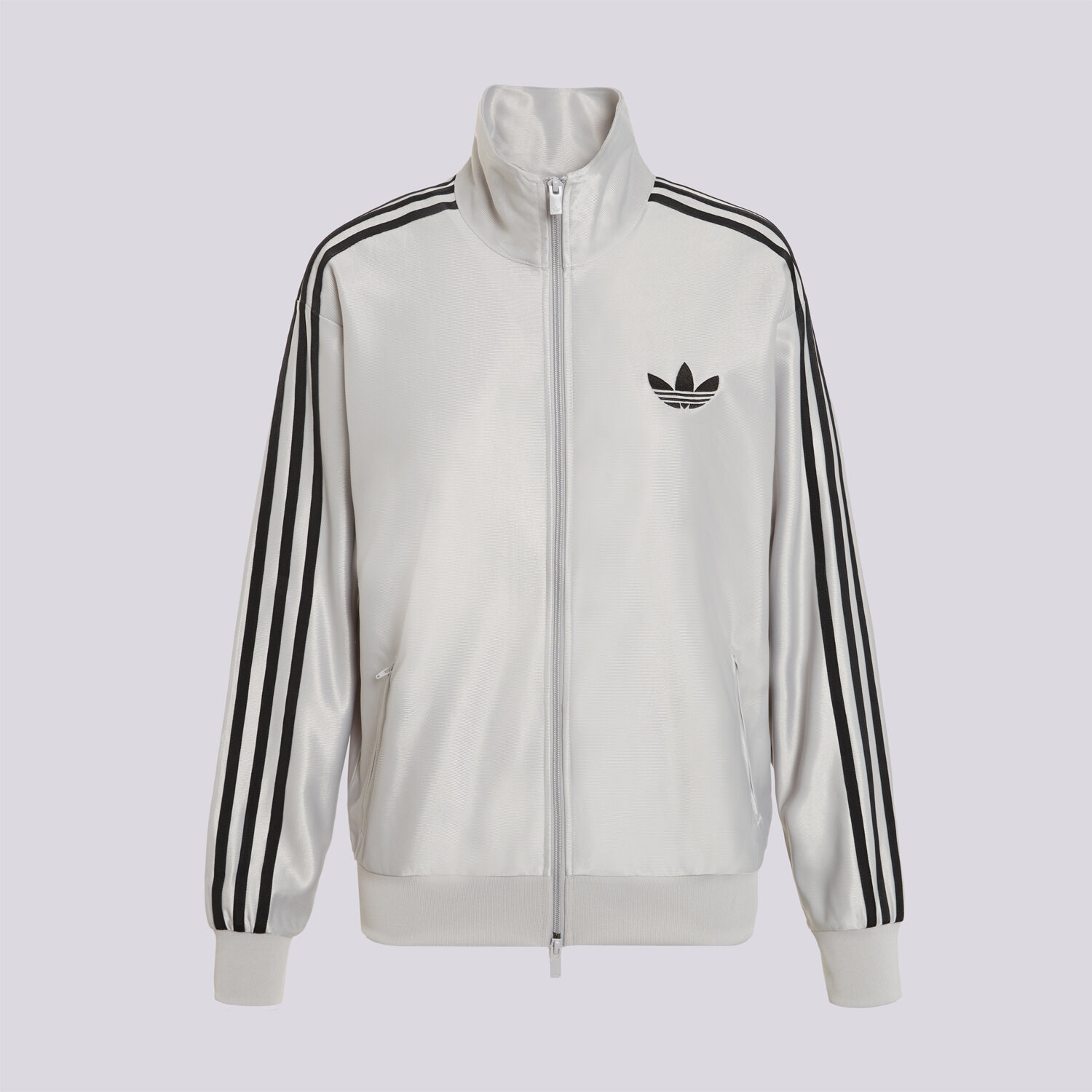 dámská mikina ADIDAS MIKINA ROZEPÍNACÍ FB LOOSE TT KS9980 STŘÍBRNÁ