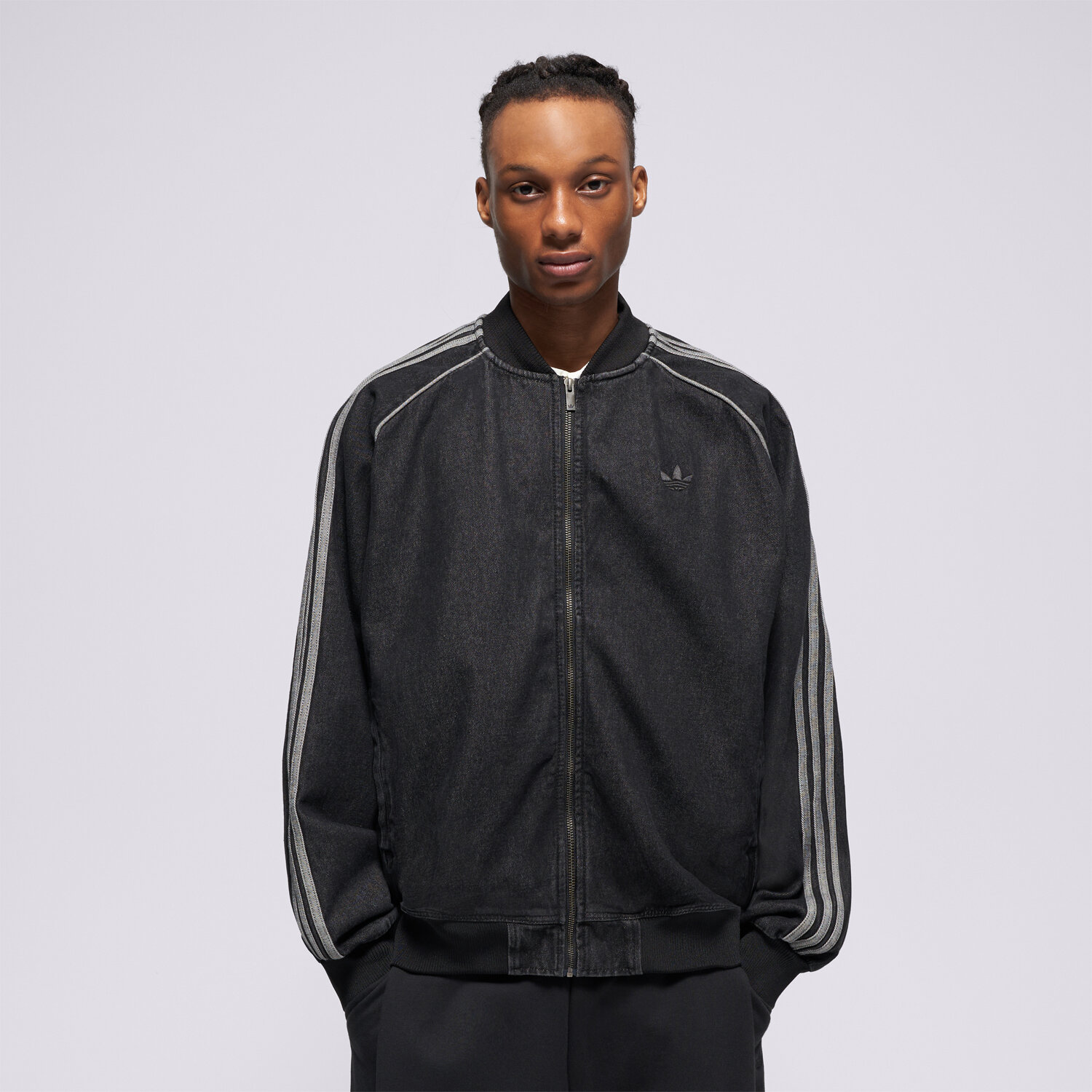 pánská mikina ADIDAS MIKINA ROZEPÍNACÍ SST TT KS4963 ČERNÁ