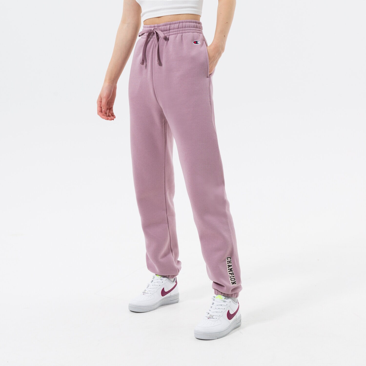 dámské kalhoty CHAMPION KALHOTY  ELASTIC CUFF PANTS 115445PS162 FIALOVÁ