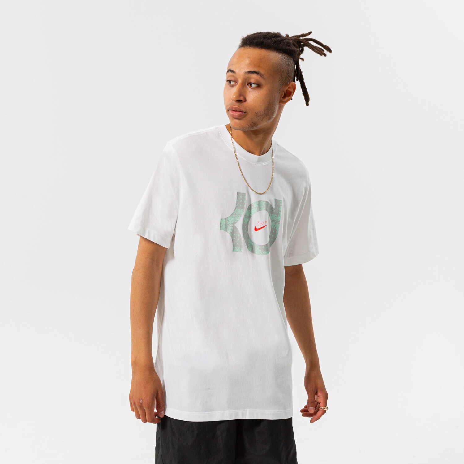 pánské tričko NIKE TRIČKO KD M NK DF TEE LOGO NBA DQ1874-100 BÍLÁ