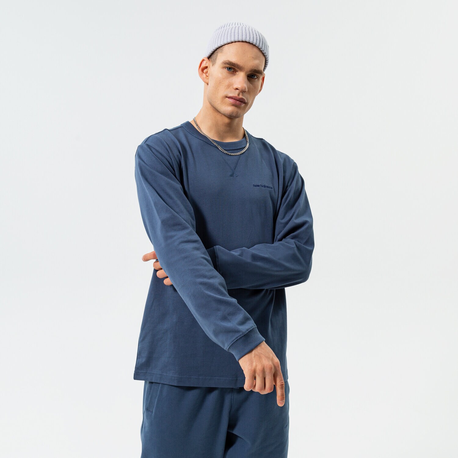 pánské tričko NEW BALANCE TRIČKO NB ATHLETICS NATURE STATE MT23566VTI TMAVOMODRÁ