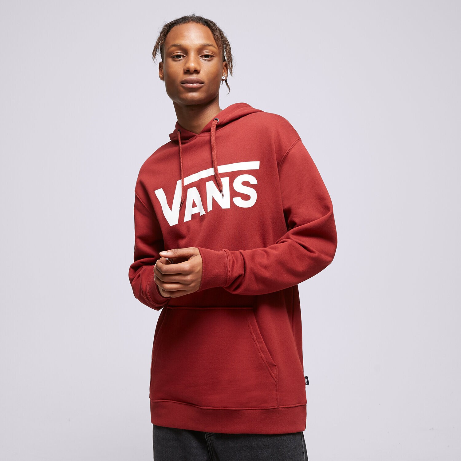 pánská mikina VANS MIKINA S KAPUCÍ MN VANS CLASSIC PO HOODIE VN0A456BBQS1 BORDOVÁ