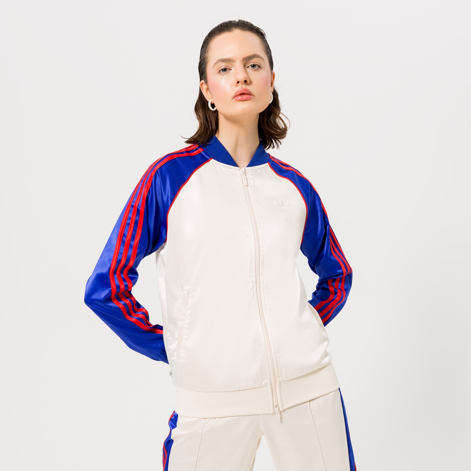 dámská mikina ADIDAS MIKINA ROZEPÍNACÍ SST TRACK JACKET IC5226 BÍLÁ
