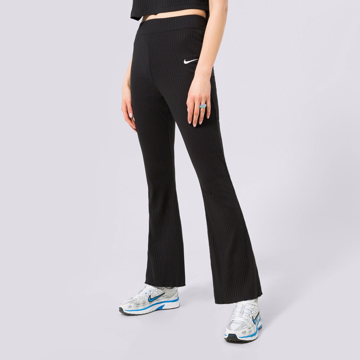 dámské kalhoty NIKE KALHOTY  W NSW RIB JRSY PANT DV7868-010 ČERNÁ