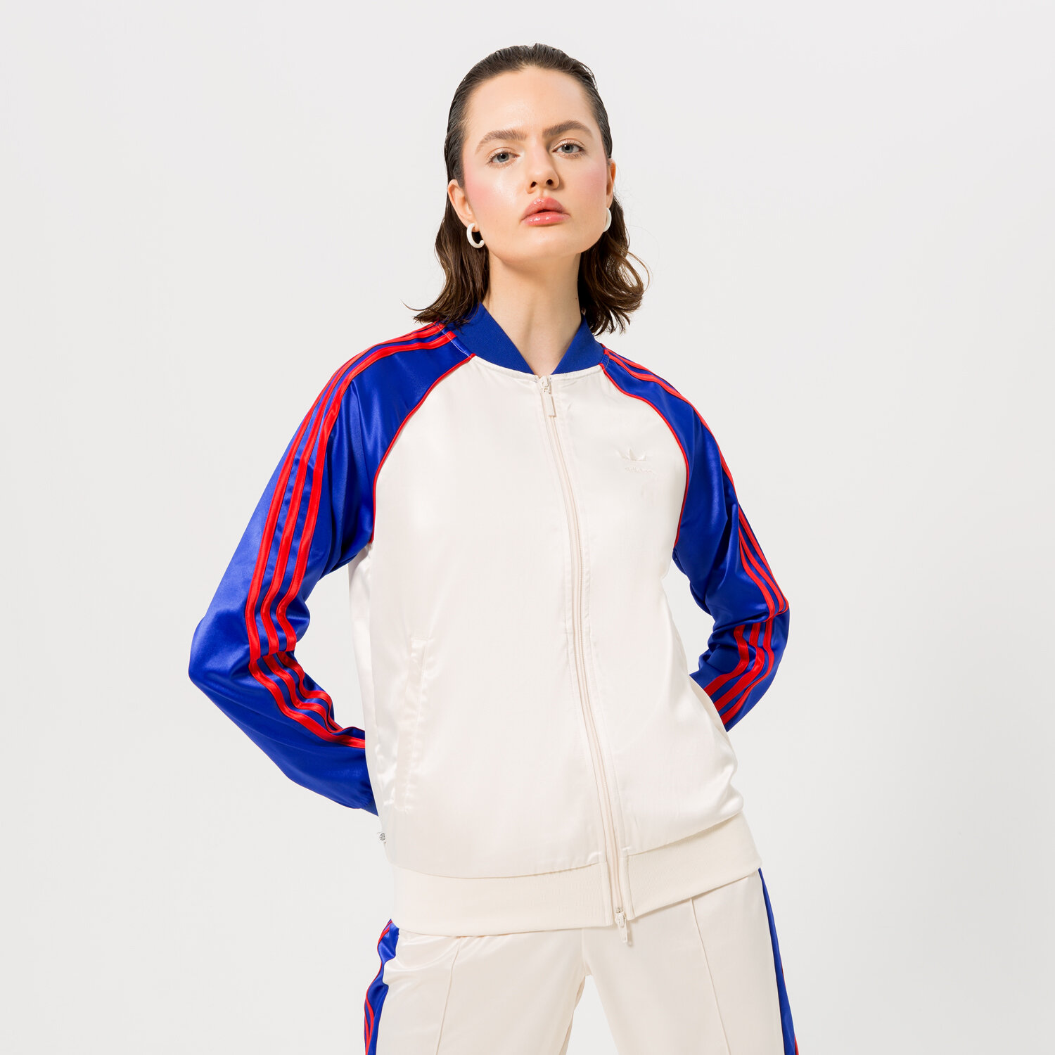 dámská mikina ADIDAS MIKINA ROZEPÍNACÍ SST TRACK JACKET IC5226 BÍLÁ