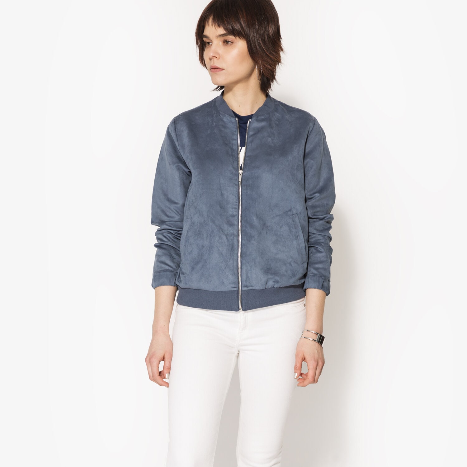 Přechodná bunda dámská (podzimní, jarní) CONFRONT BUNDA KORNAT CF17KUD33001 MODRÁ