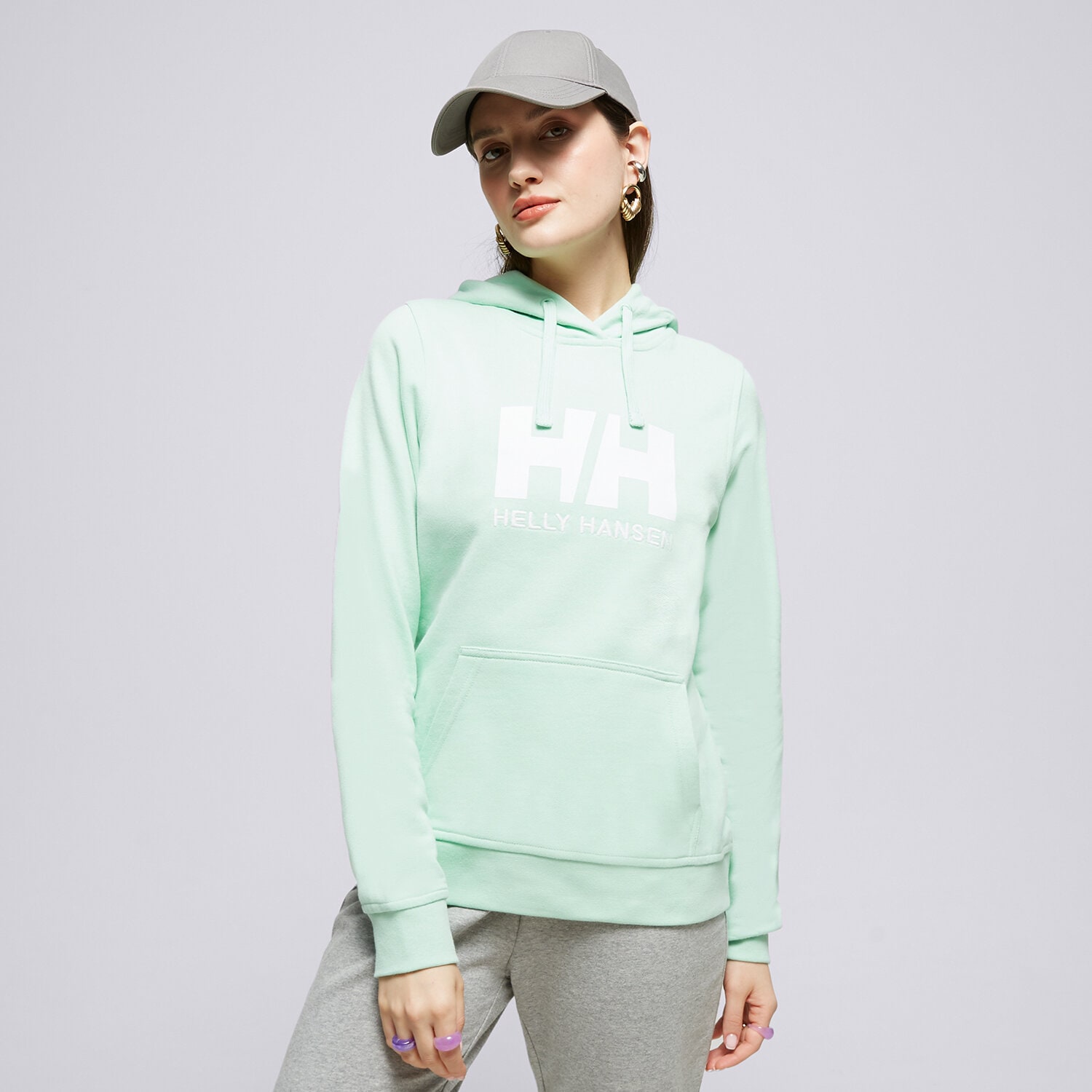dámská mikina HELLY HANSEN MIKINA S KAPUCÍ W HH LOGO HOODIE 33978419 ZELENÁ