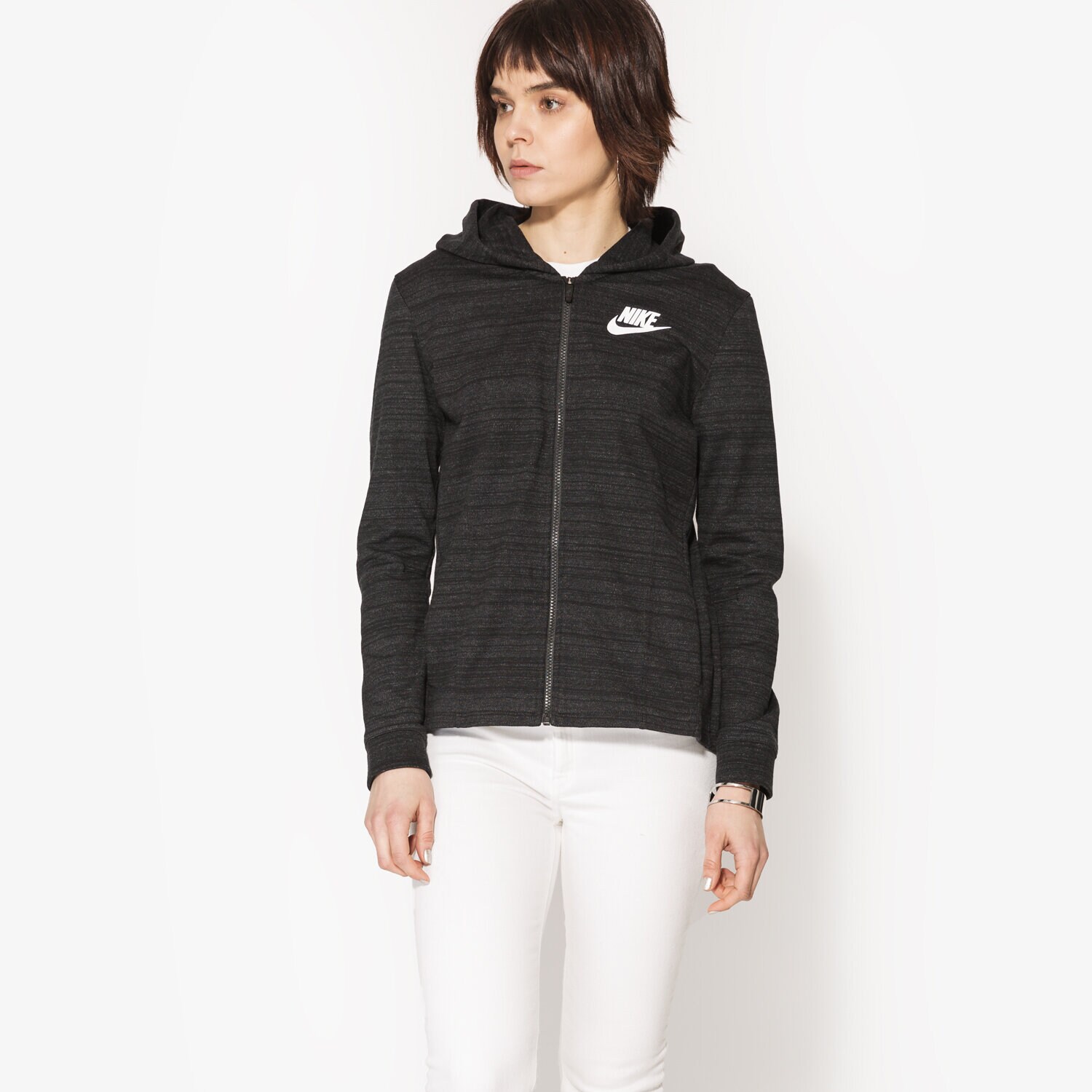 dámská mikina NIKE MIKINA NSW AV15 JKT KNT 837458010 ČERNÁ