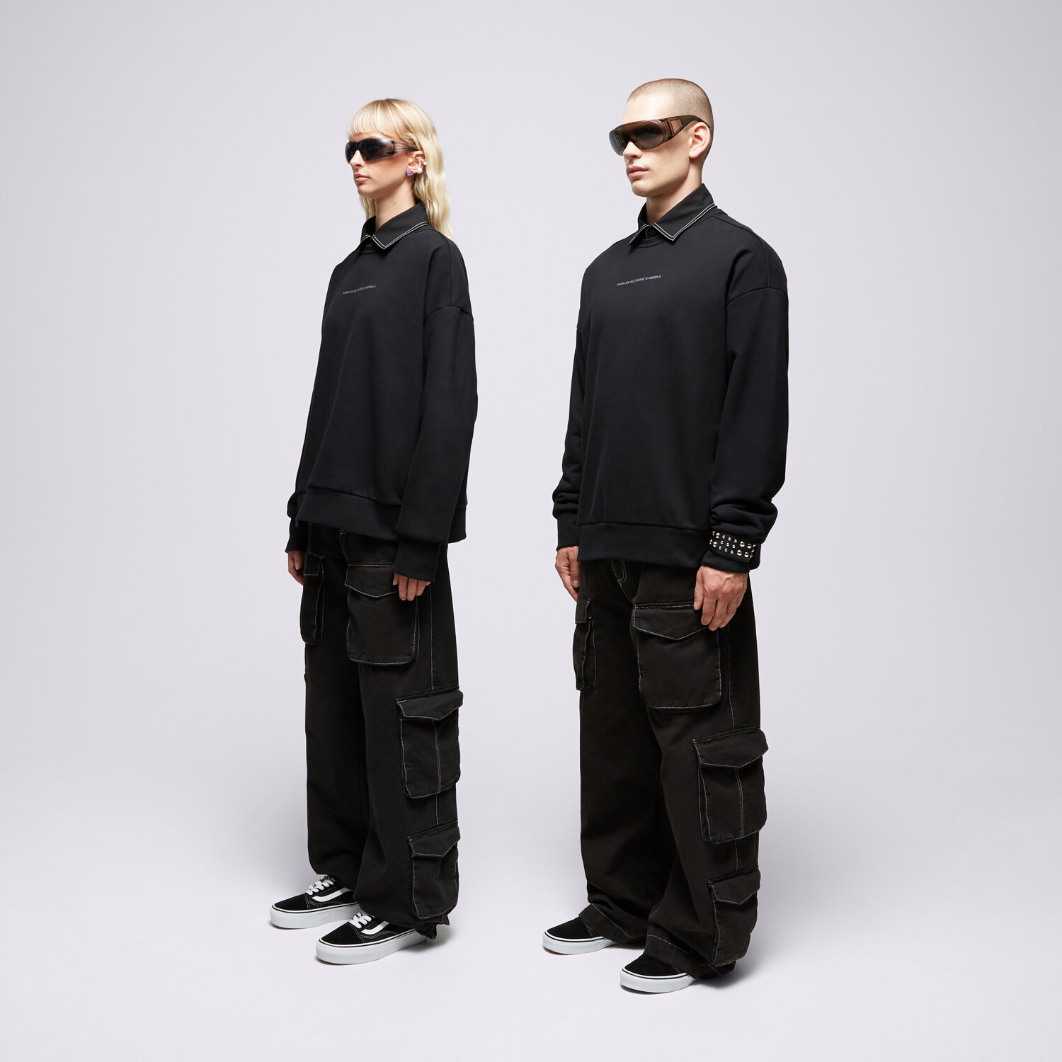 dámská mikina S.NOW JOB SIZEER CREWNECK “I DON'T KNOW” BLACK SI123BLU51001 ČERNÁ