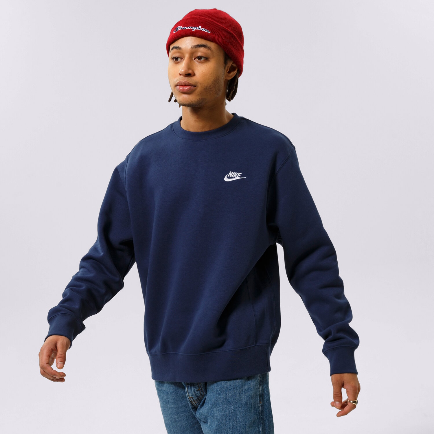 pánská mikina NIKE MIKINA SPORTSWEAR CLUB FLEECE BV2662-410 TMAVOMODRÁ